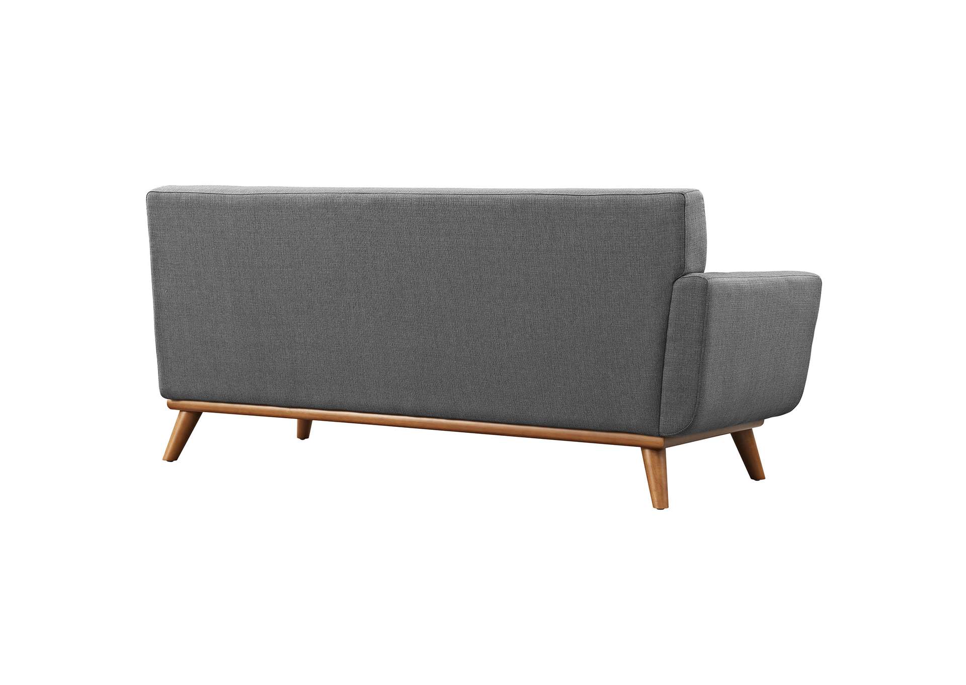 Gray Engage Left-Arm Upholstered Fabric Loveseat,Modway