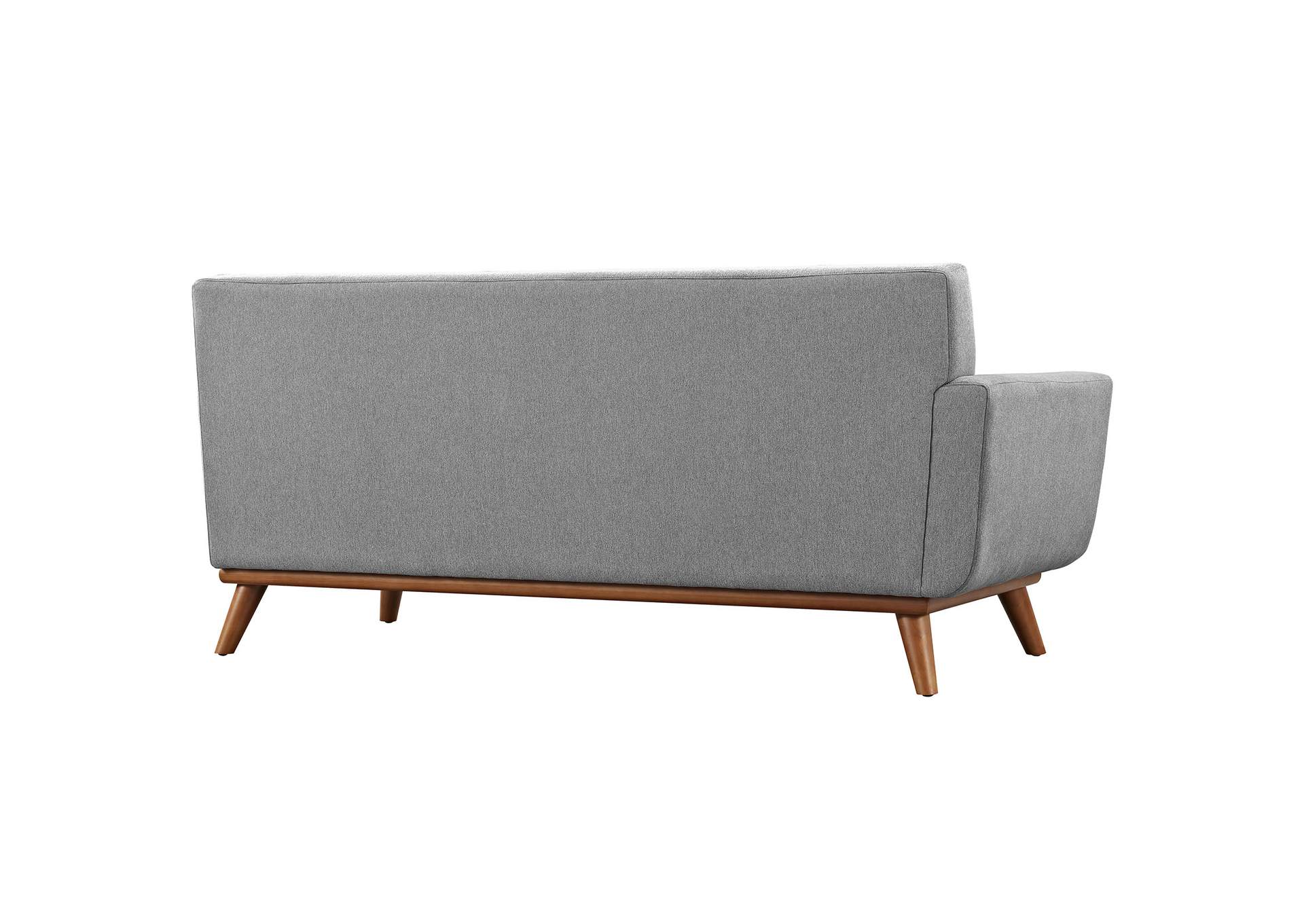 Expectation Gray Engage Left-Arm Upholstered Fabric Loveseat,Modway