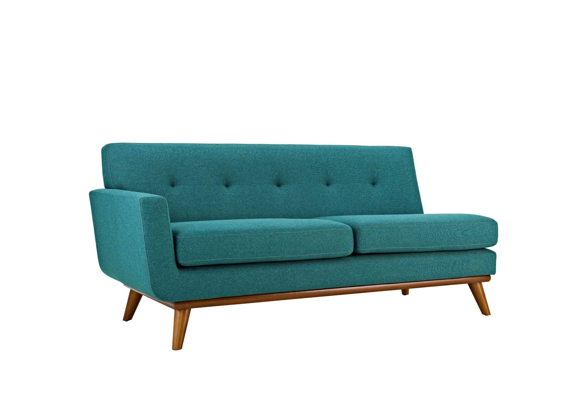 Teal Engage Left-Arm Upholstered Fabric Loveseat,Modway