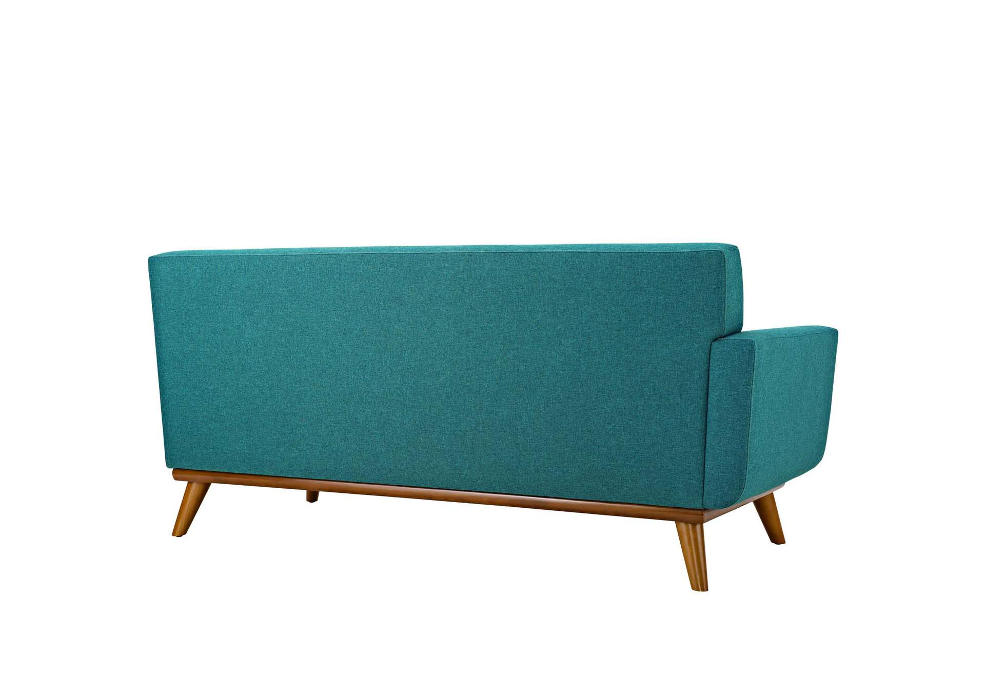 Teal Engage Left-Arm Upholstered Fabric Loveseat,Modway