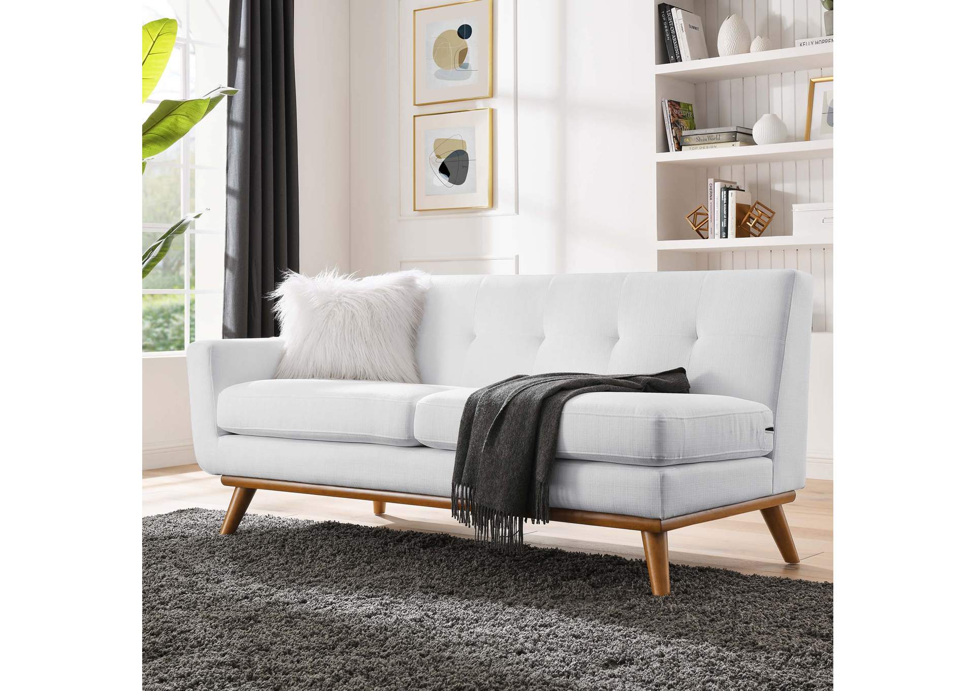 Engage Left-Arm Upholstered Fabric Loveseat,Modway