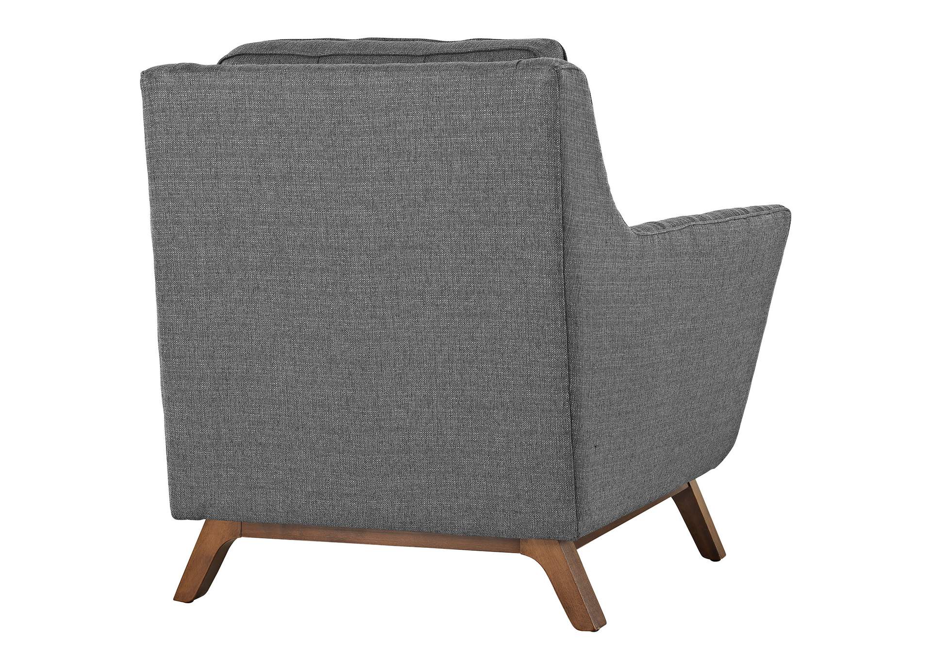 Gray Beguile Upholstered Fabric Arm Chair,Modway