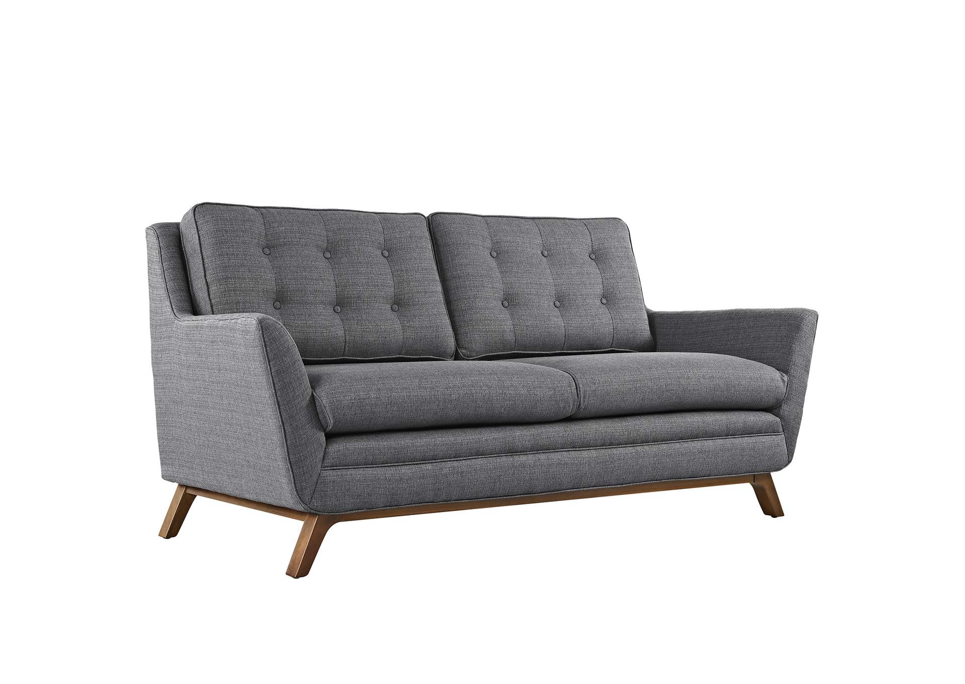 Gray Beguile Upholstered Fabric Loveseat,Modway