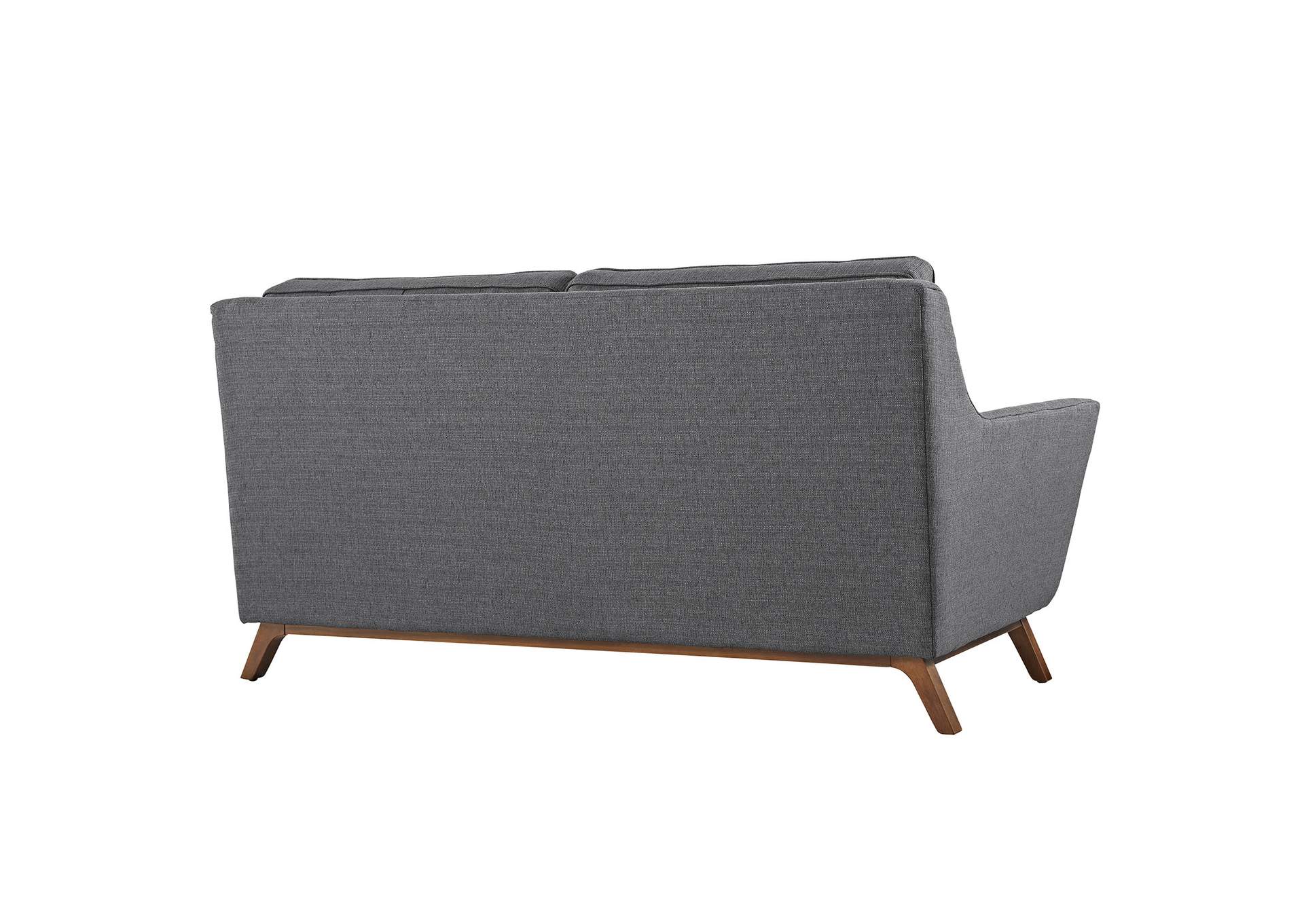 Gray Beguile Upholstered Fabric Loveseat,Modway