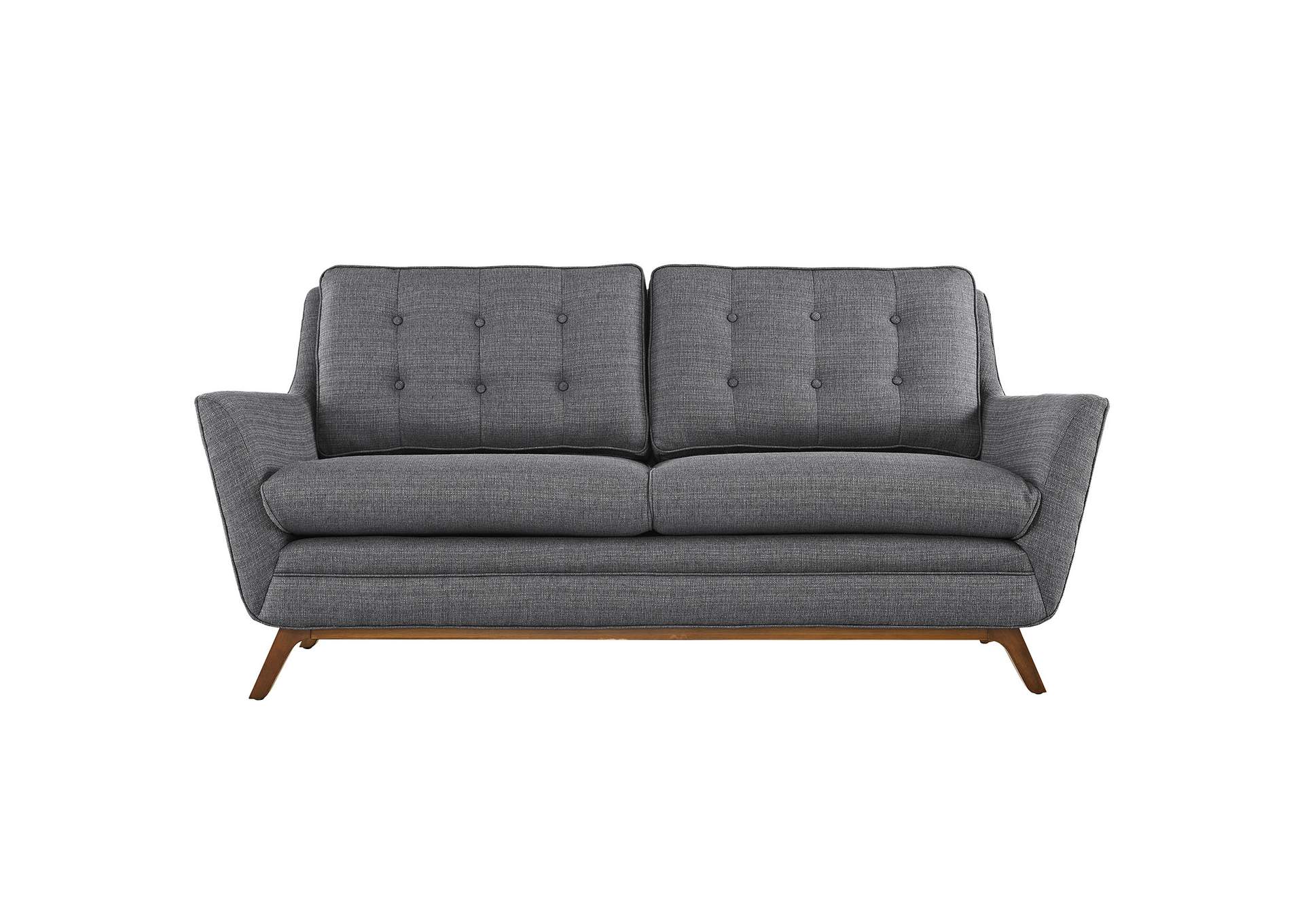 Gray Beguile Upholstered Fabric Loveseat,Modway