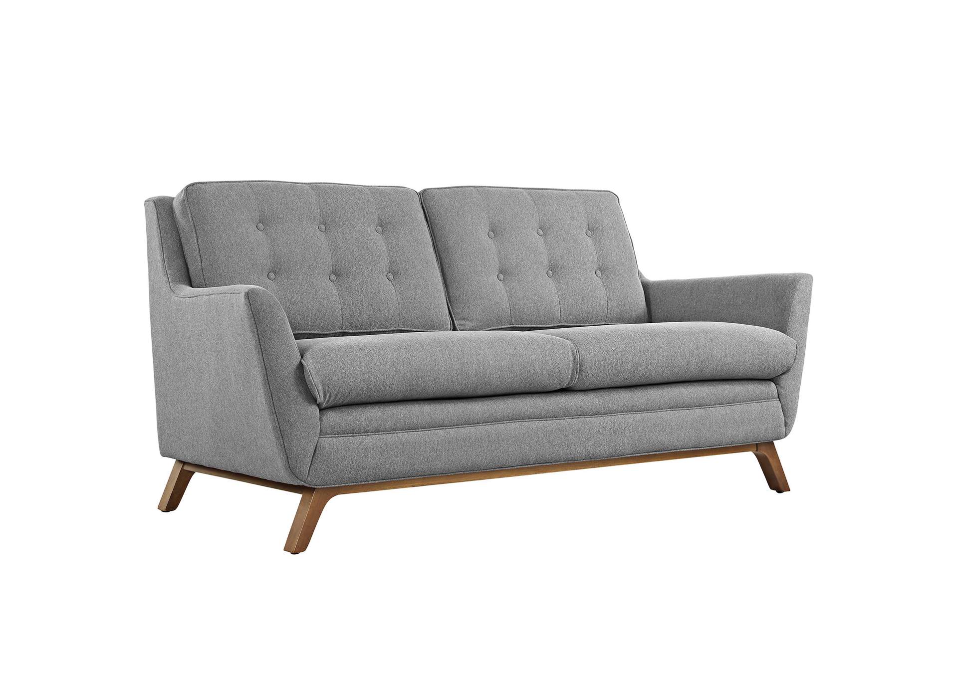 Expectation Gray Beguile Upholstered Fabric Loveseat,Modway