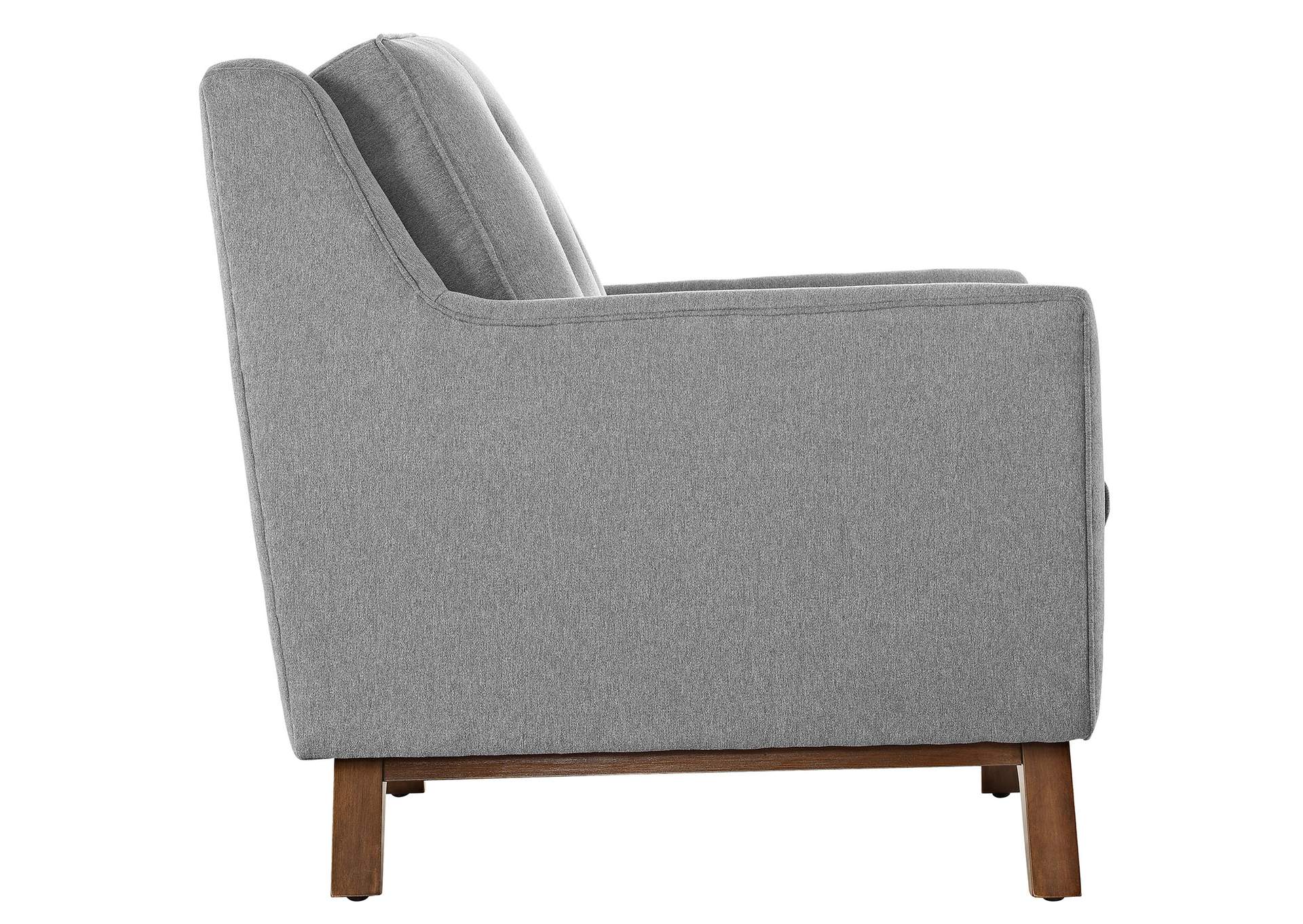 Expectation Gray Beguile Upholstered Fabric Loveseat,Modway