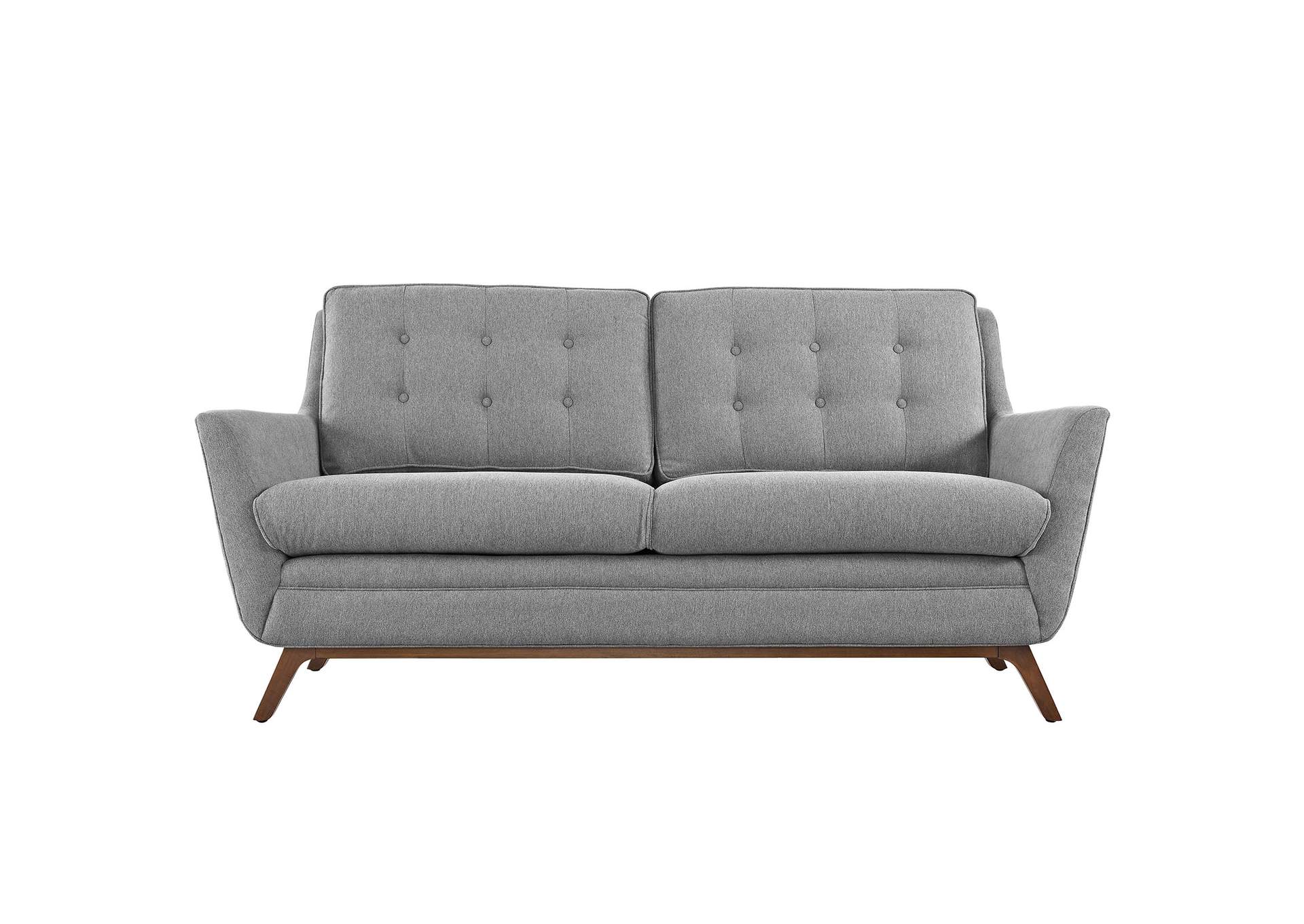 Expectation Gray Beguile Upholstered Fabric Loveseat,Modway