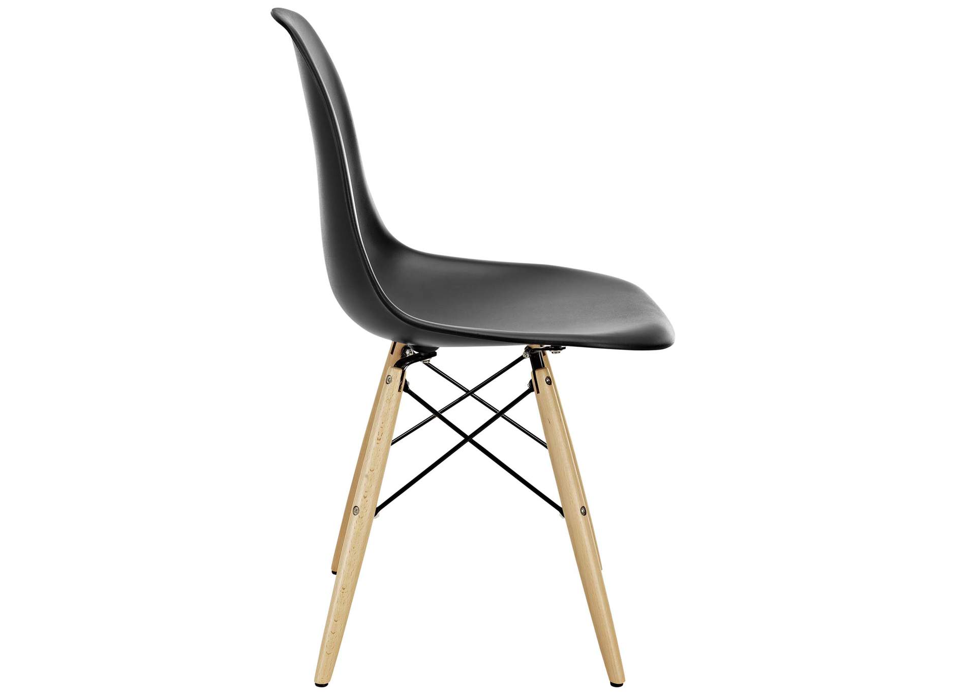 Black Pyramid Dining Side Chair,Modway