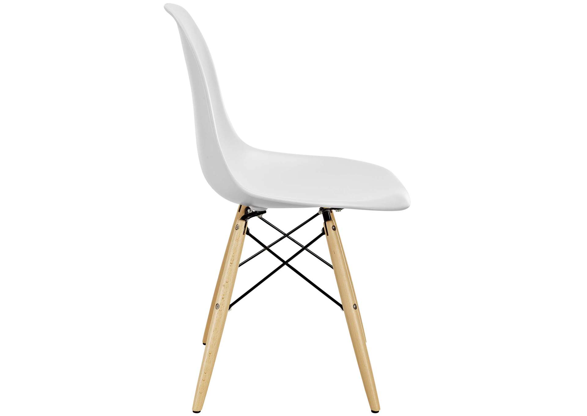 White Pyramid Dining Side Chair,Modway