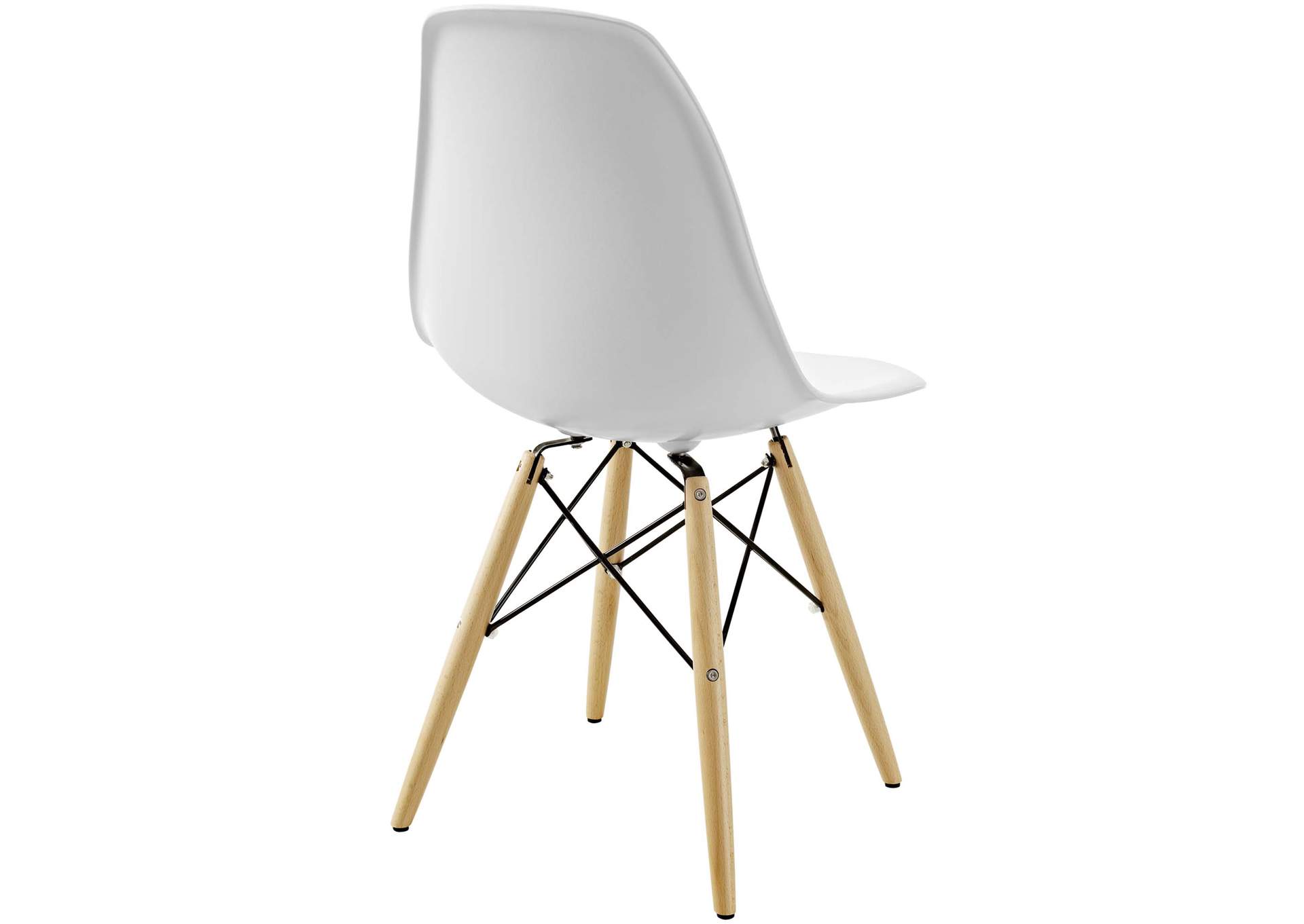 White Pyramid Dining Side Chair,Modway