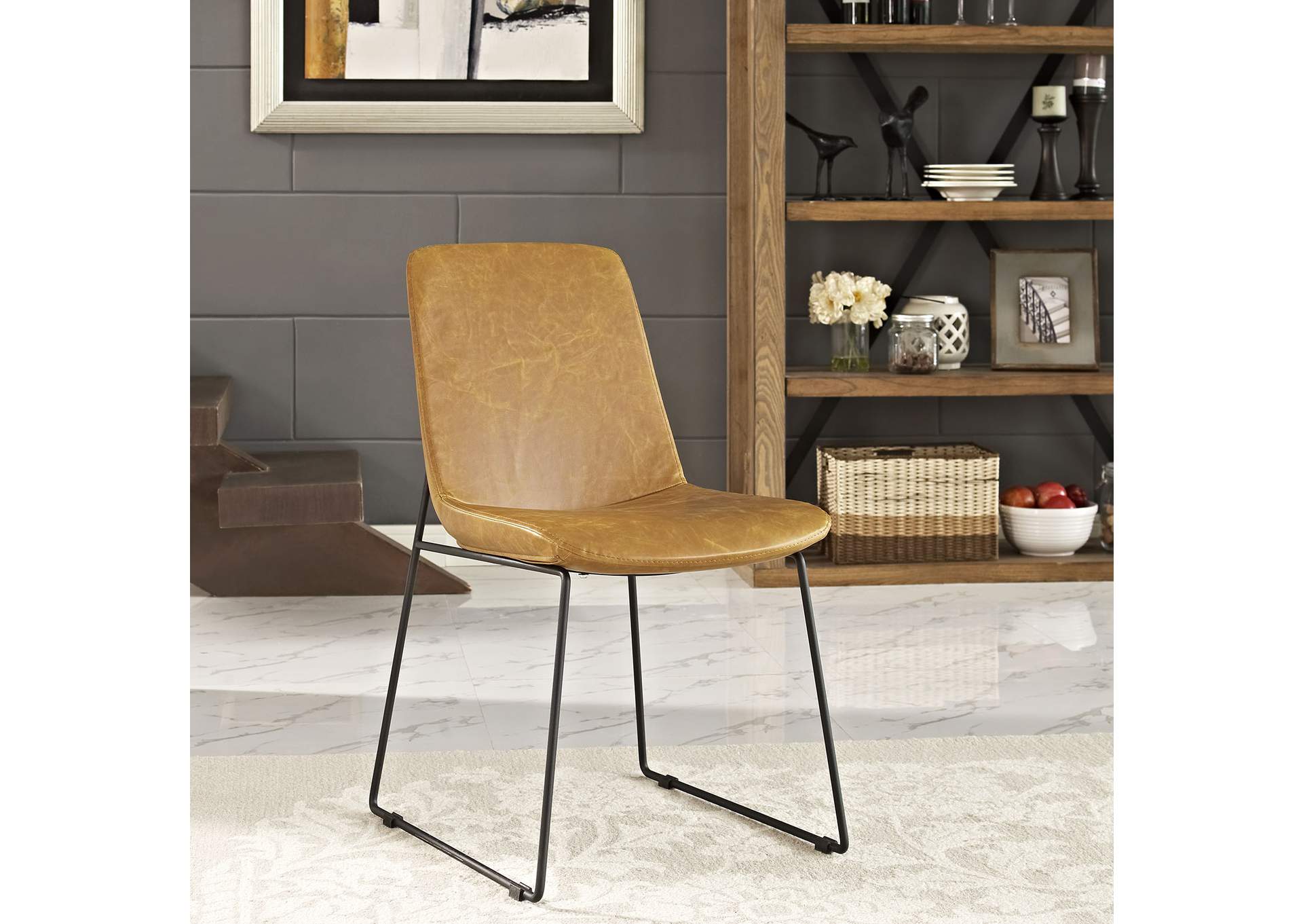 Tan Invite Dining Side Chair,Modway