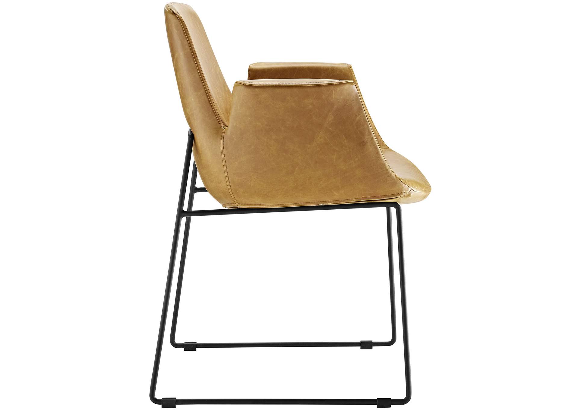 Tan Aloft Arm Dining Chair,Modway