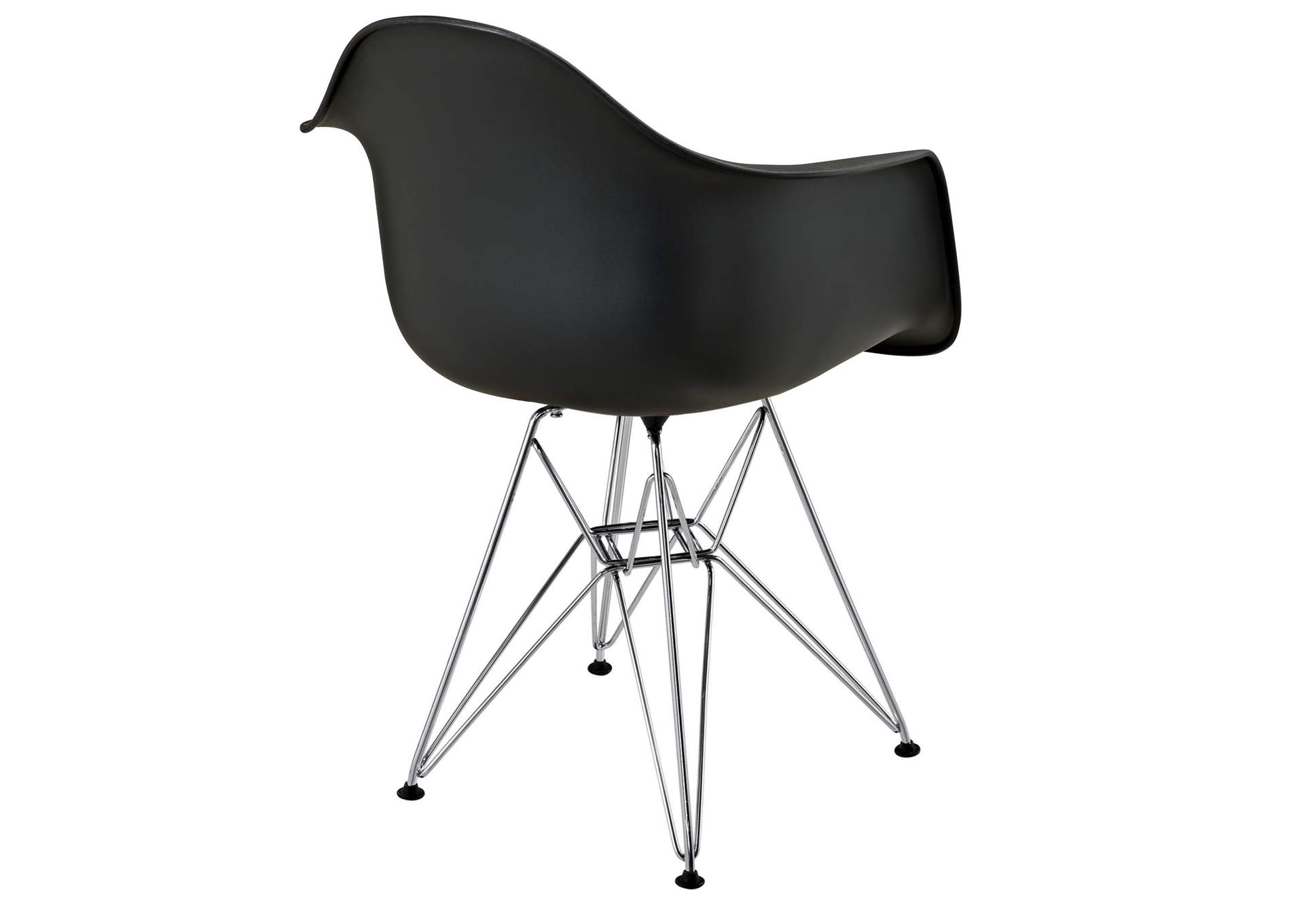 Black Paris Arm Dining Chair,Modway