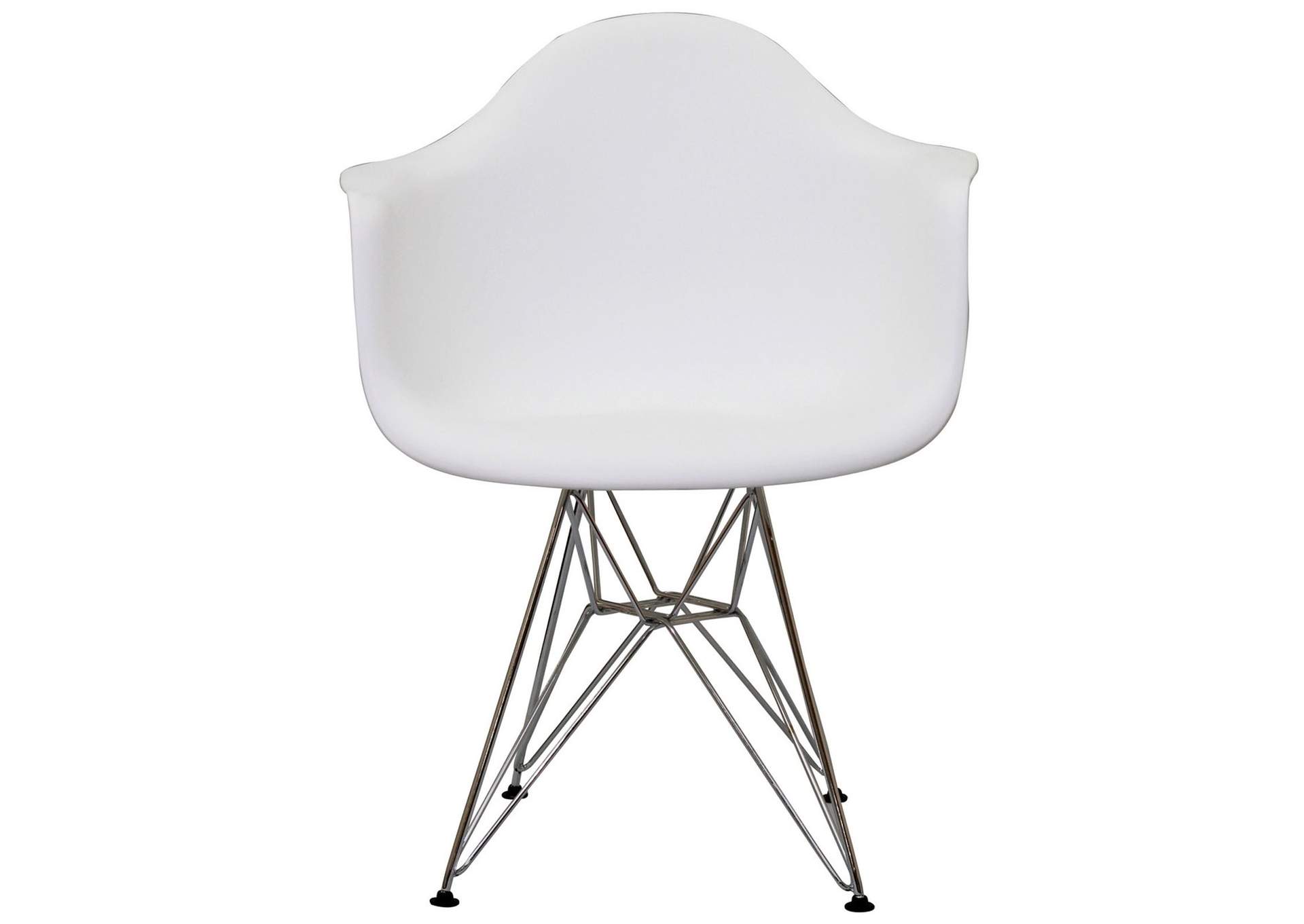 White Paris Arm Dining Chair,Modway