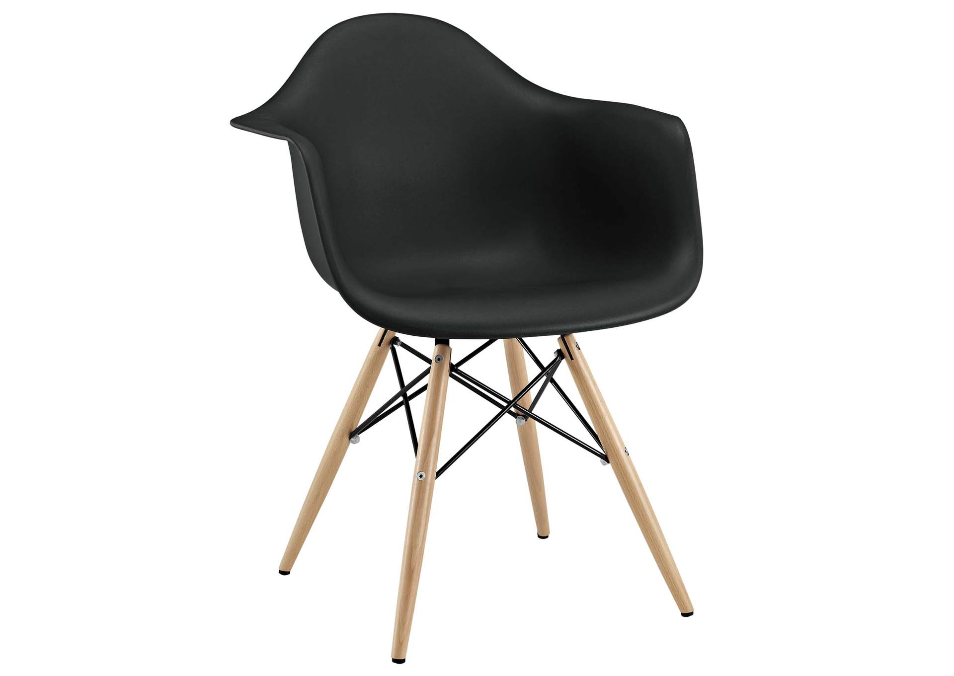 Black Pyramid Arm Dining Chair,Modway