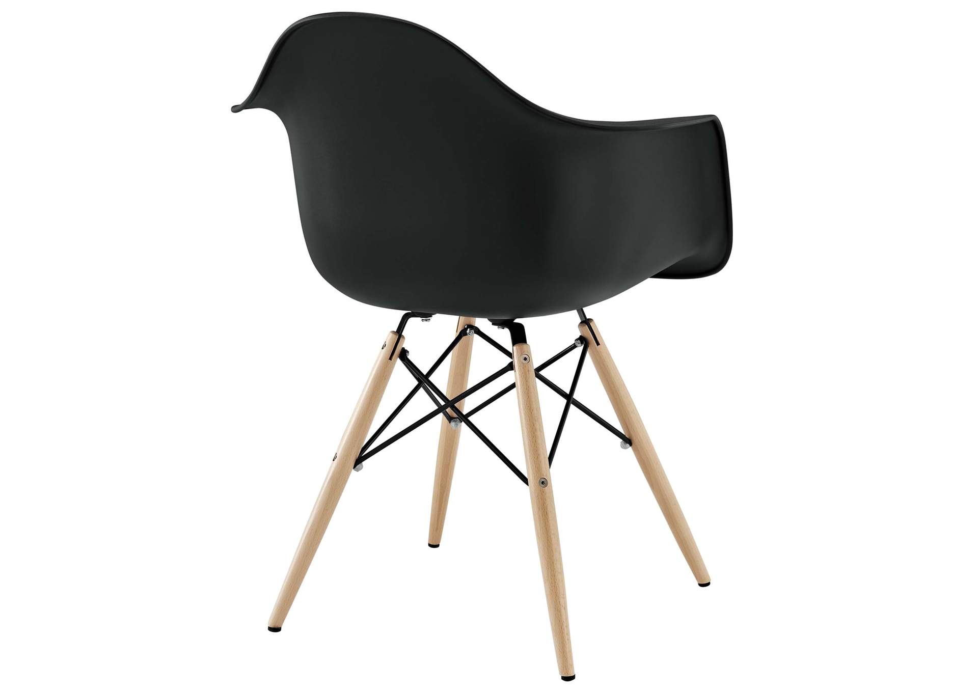 Black Pyramid Arm Dining Chair,Modway