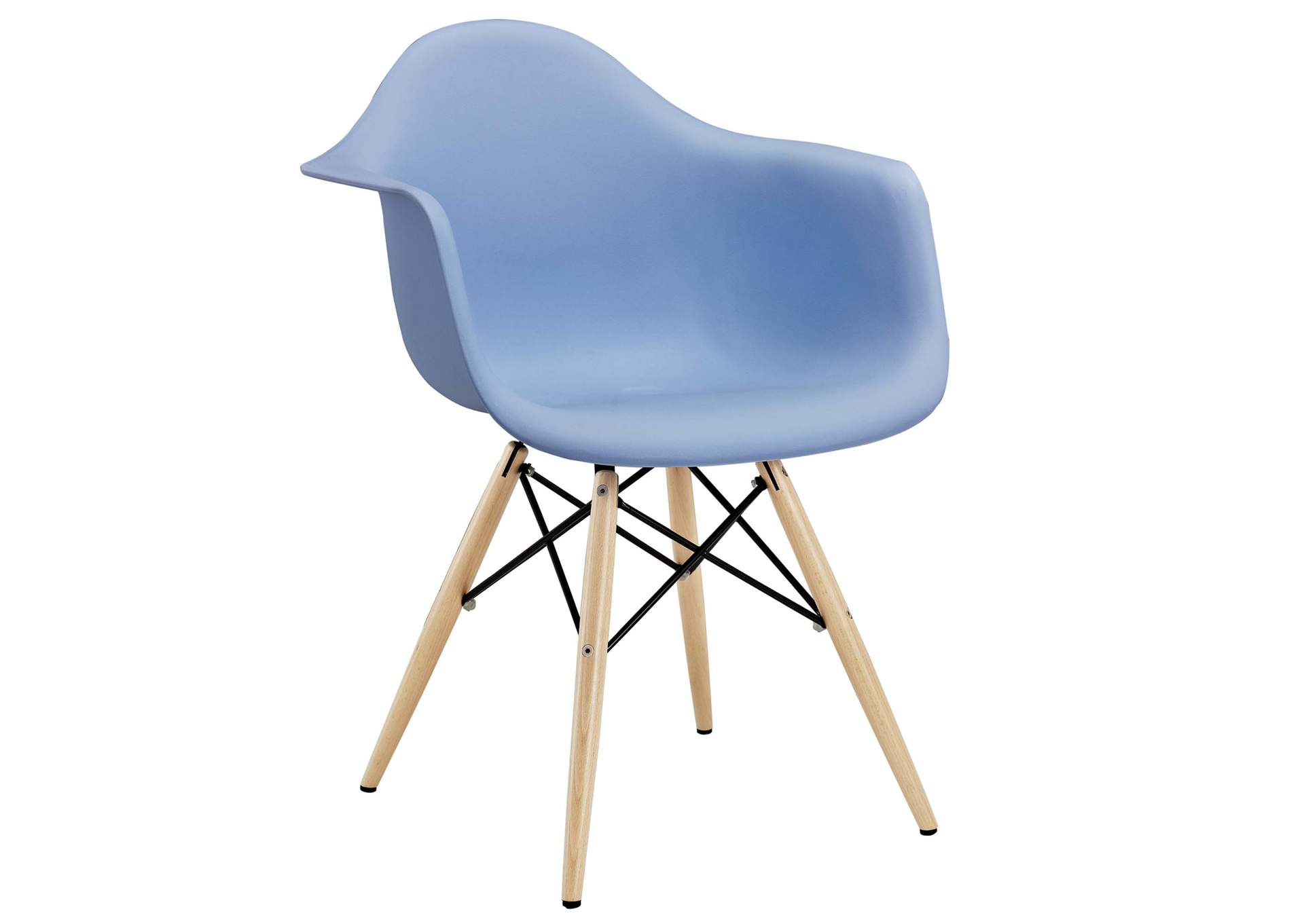 Blue Pyramid Arm Dining Chair,Modway