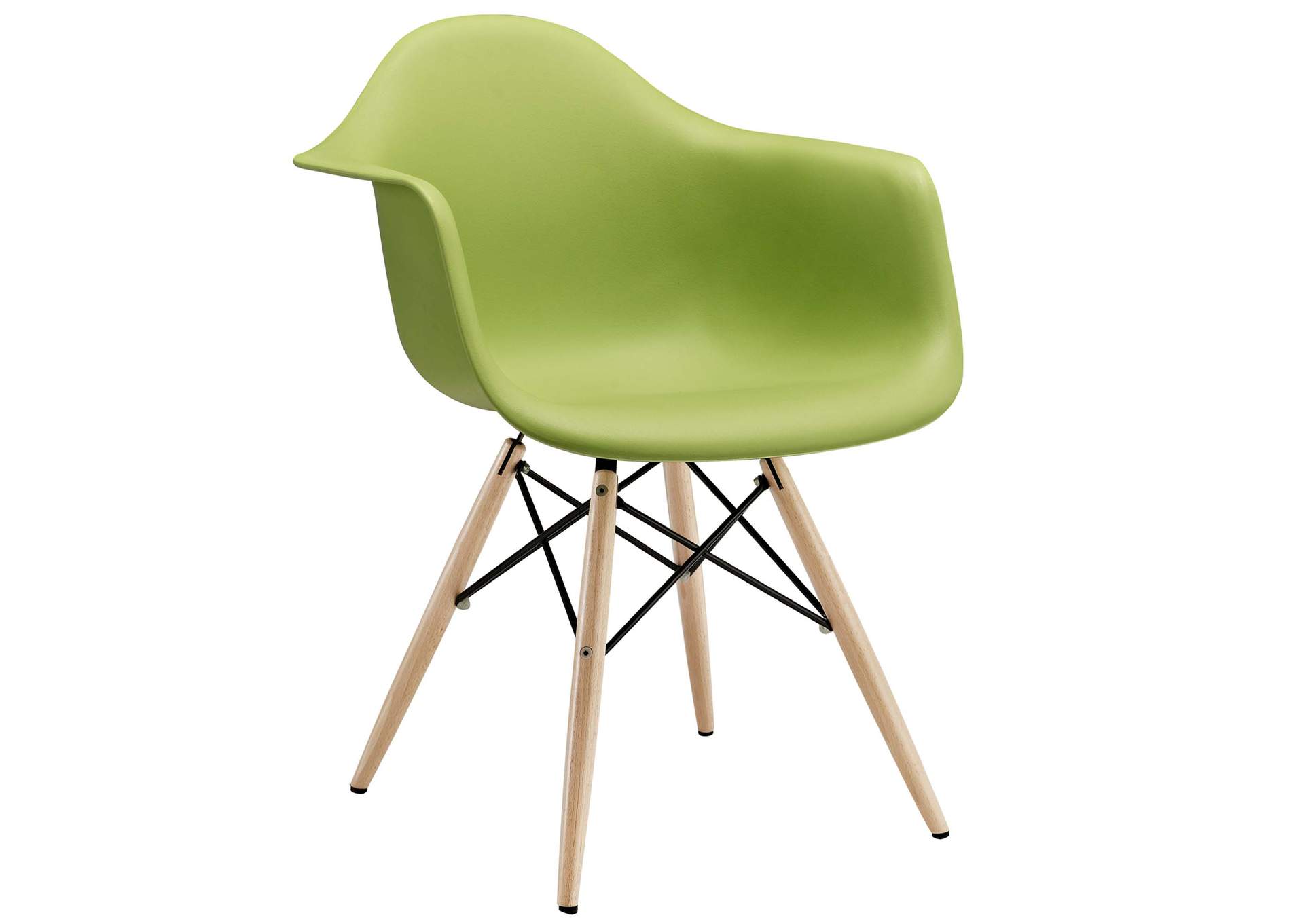 Green Pyramid Arm Dining Chair,Modway