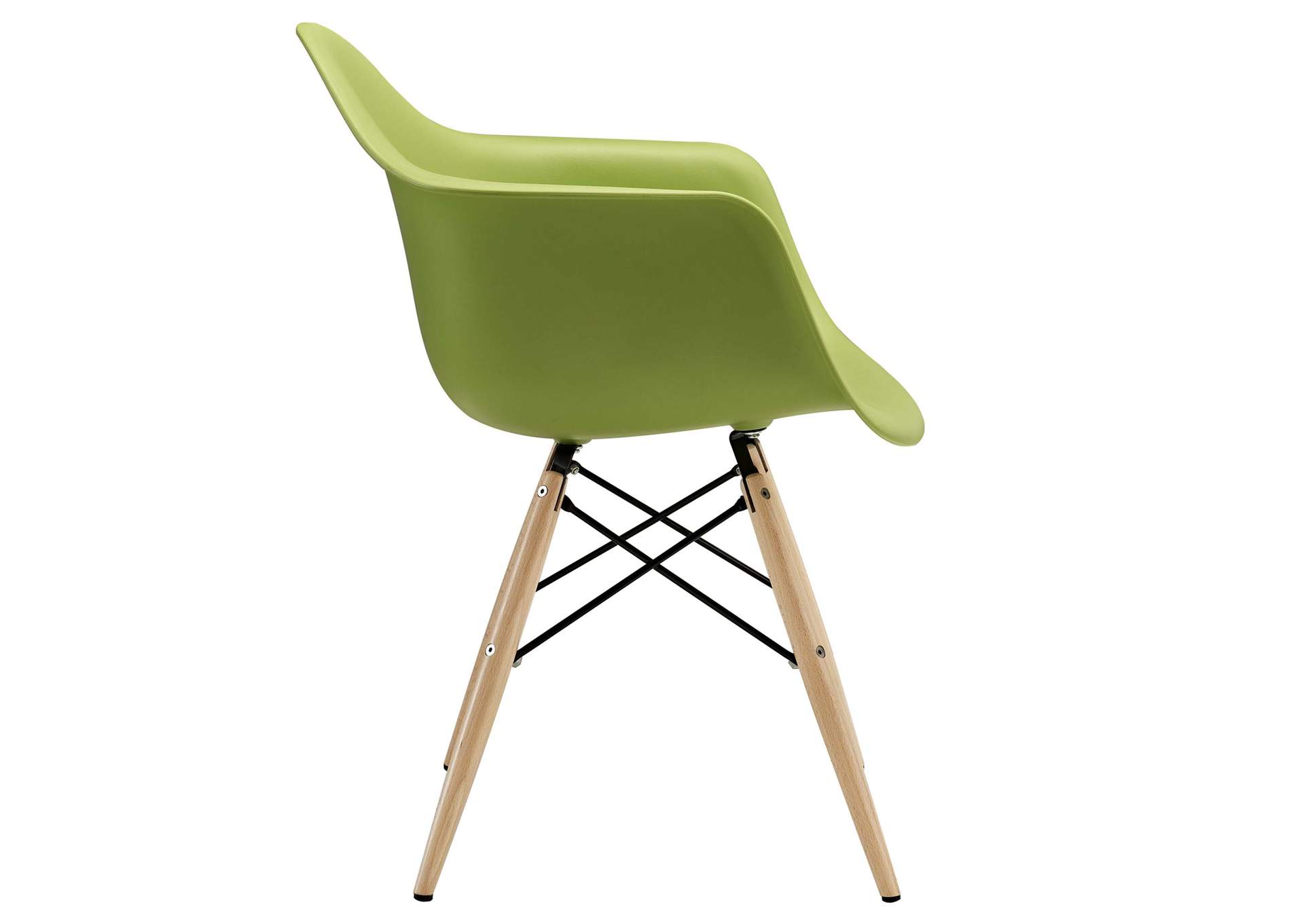 Green Pyramid Arm Dining Chair,Modway