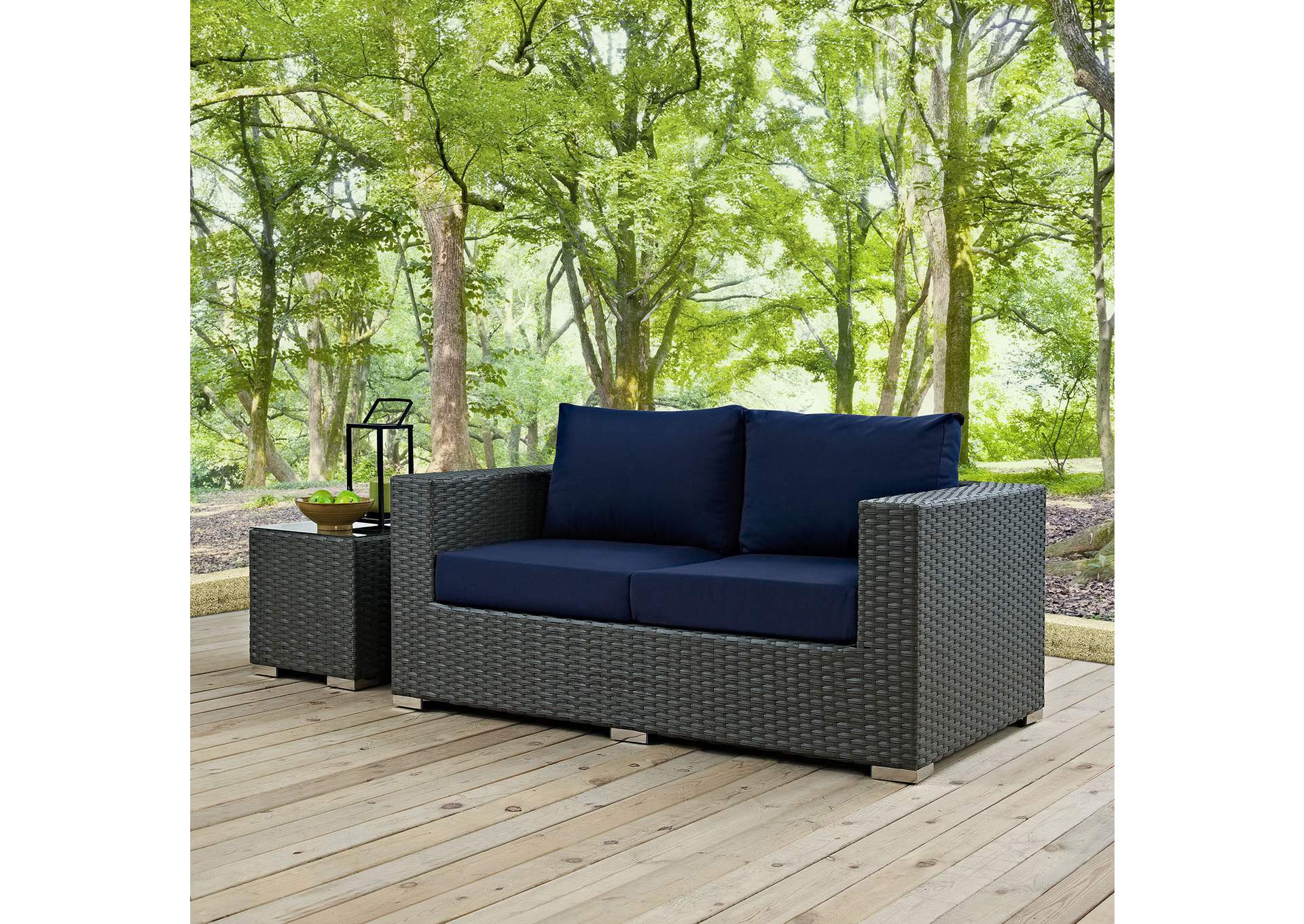 Canvas Navy Sojourn Outdoor Patio Sunbrella,Modway