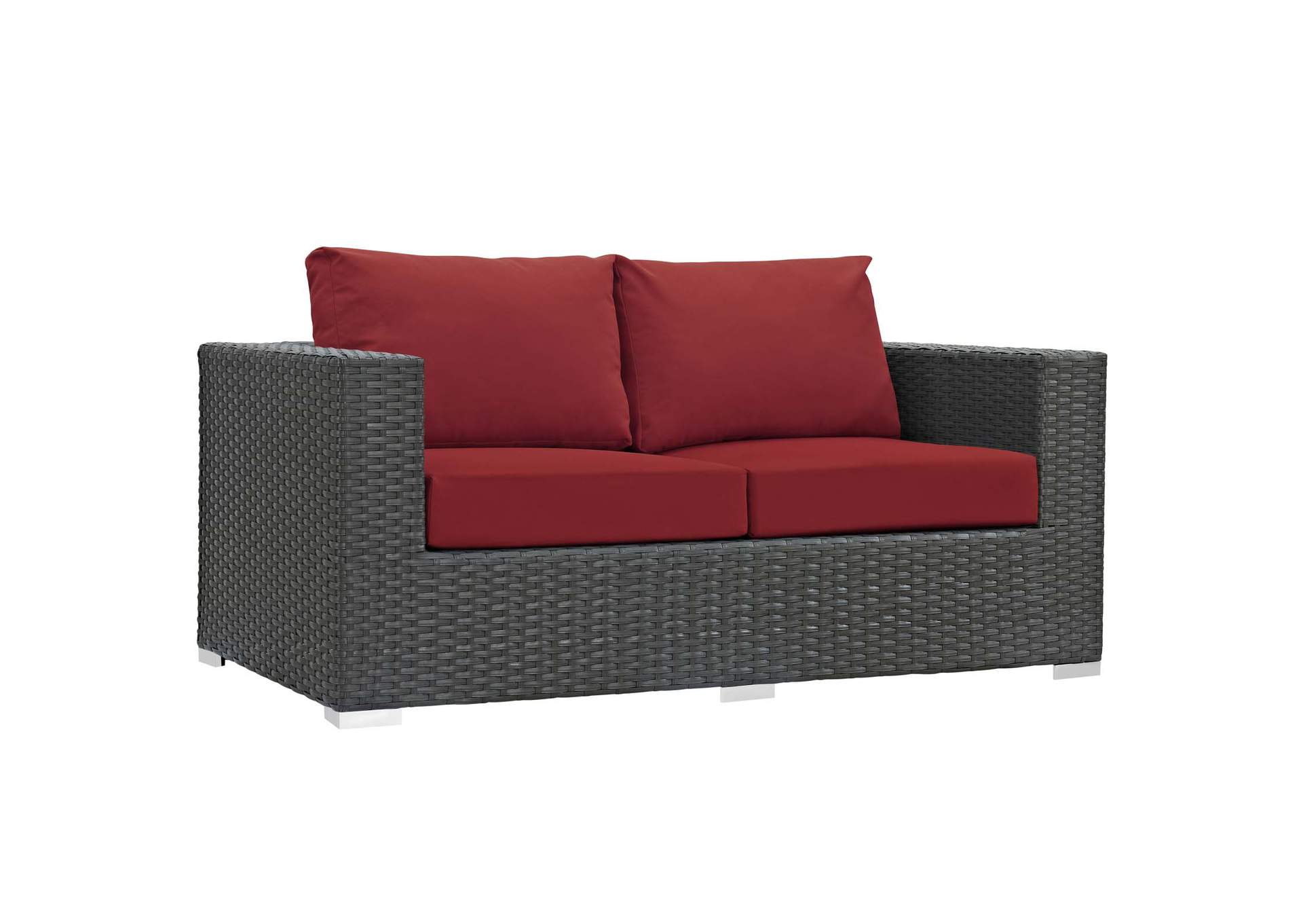 Canvas Red Sojourn Outdoor Patio Sunbrella,Modway