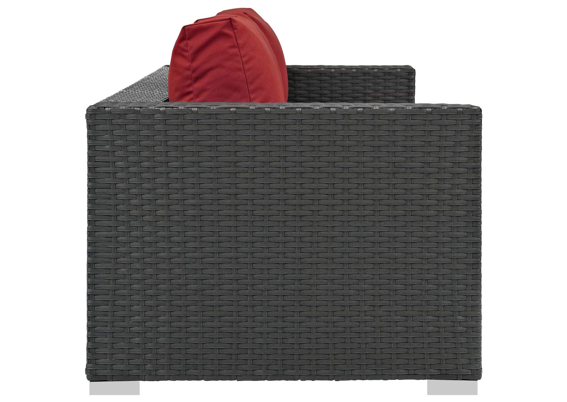 Canvas Red Sojourn Outdoor Patio Sunbrella,Modway