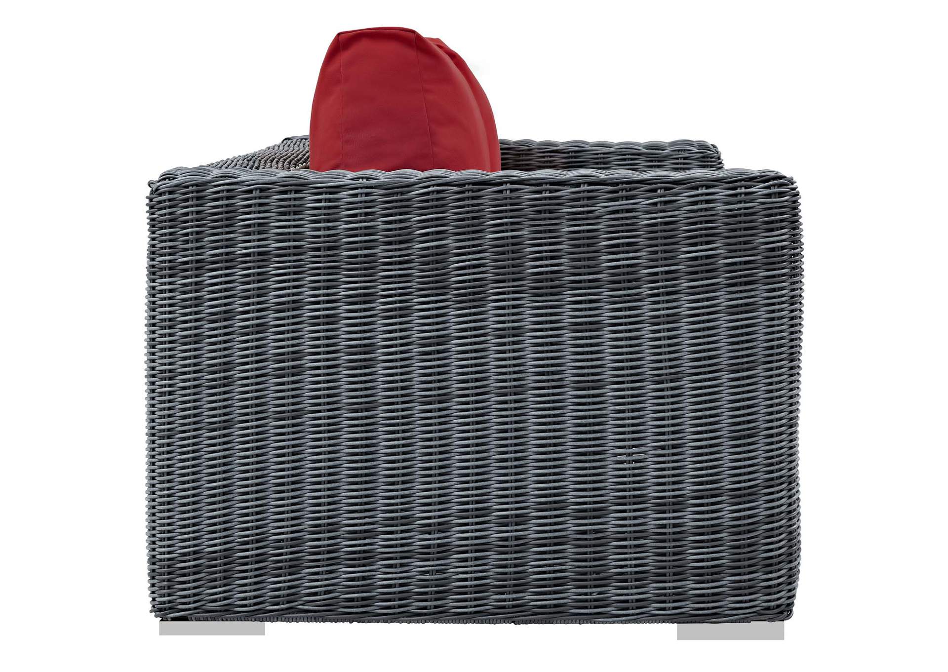 Canvas Red Summon Outdoor Patio Sunbrella,Modway