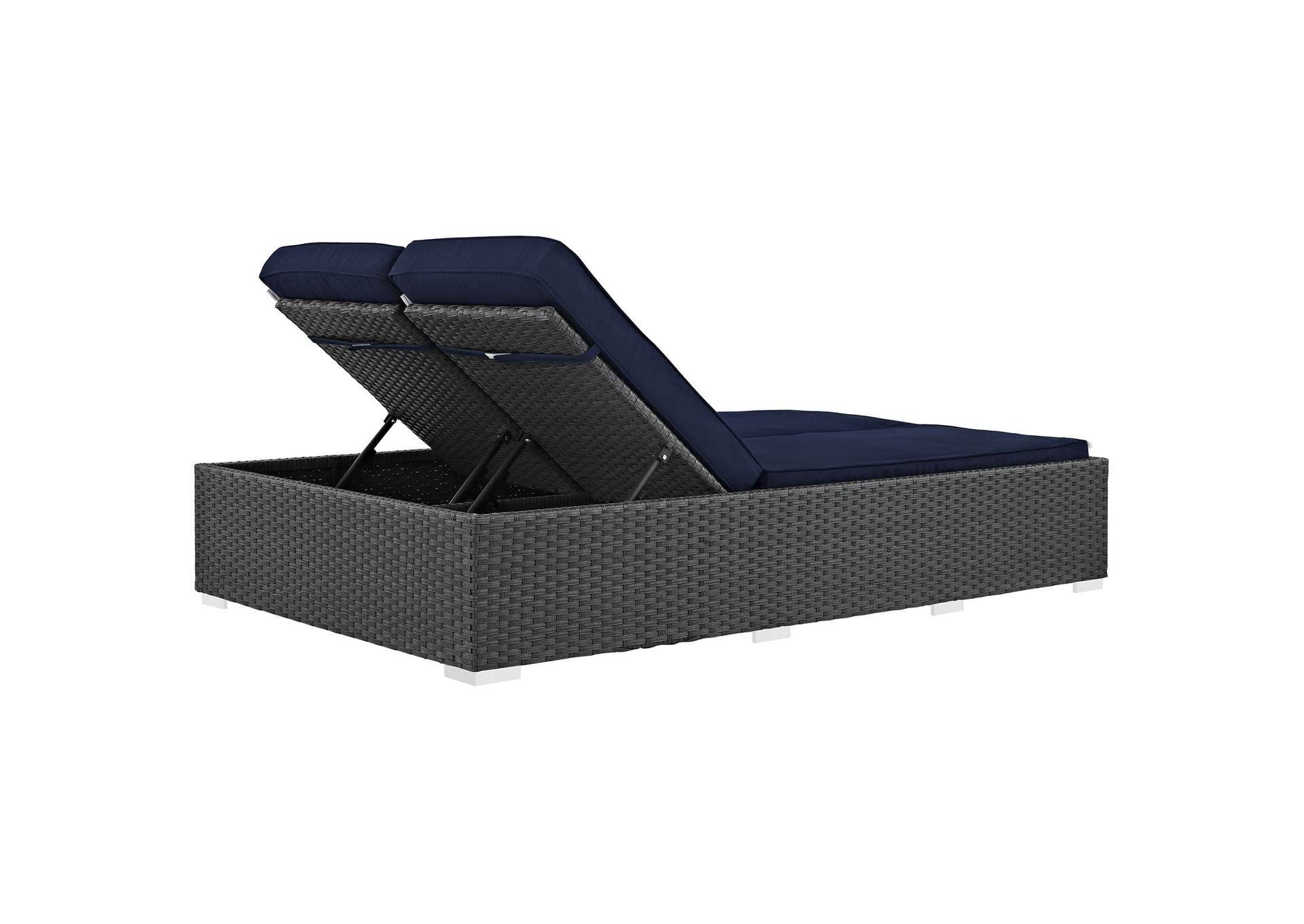 Chocolate Navy Sojourn Outdoor Patio Sunbrella,Modway