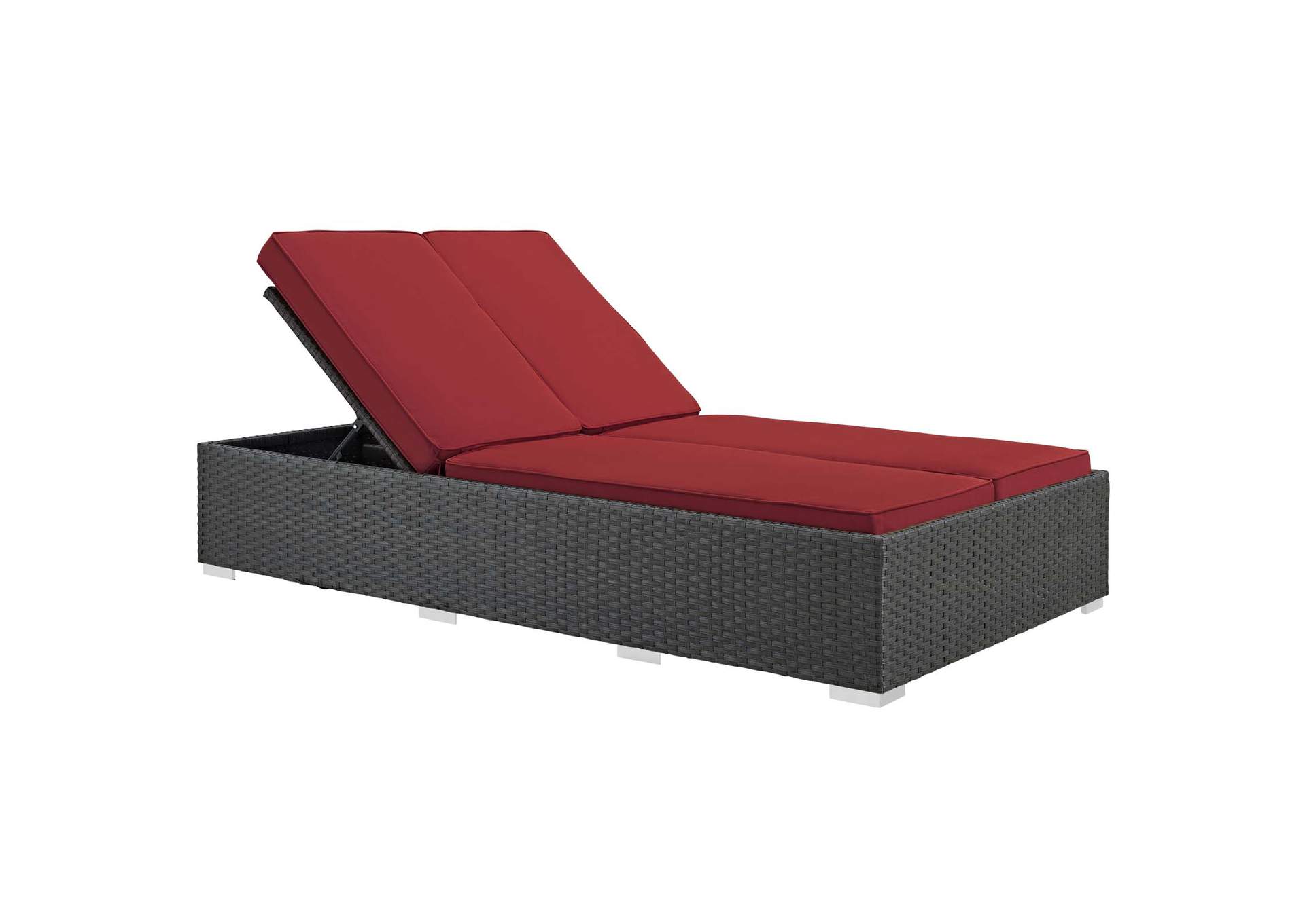 Chocolate Red Sojourn Outdoor Patio Sunbrella,Modway