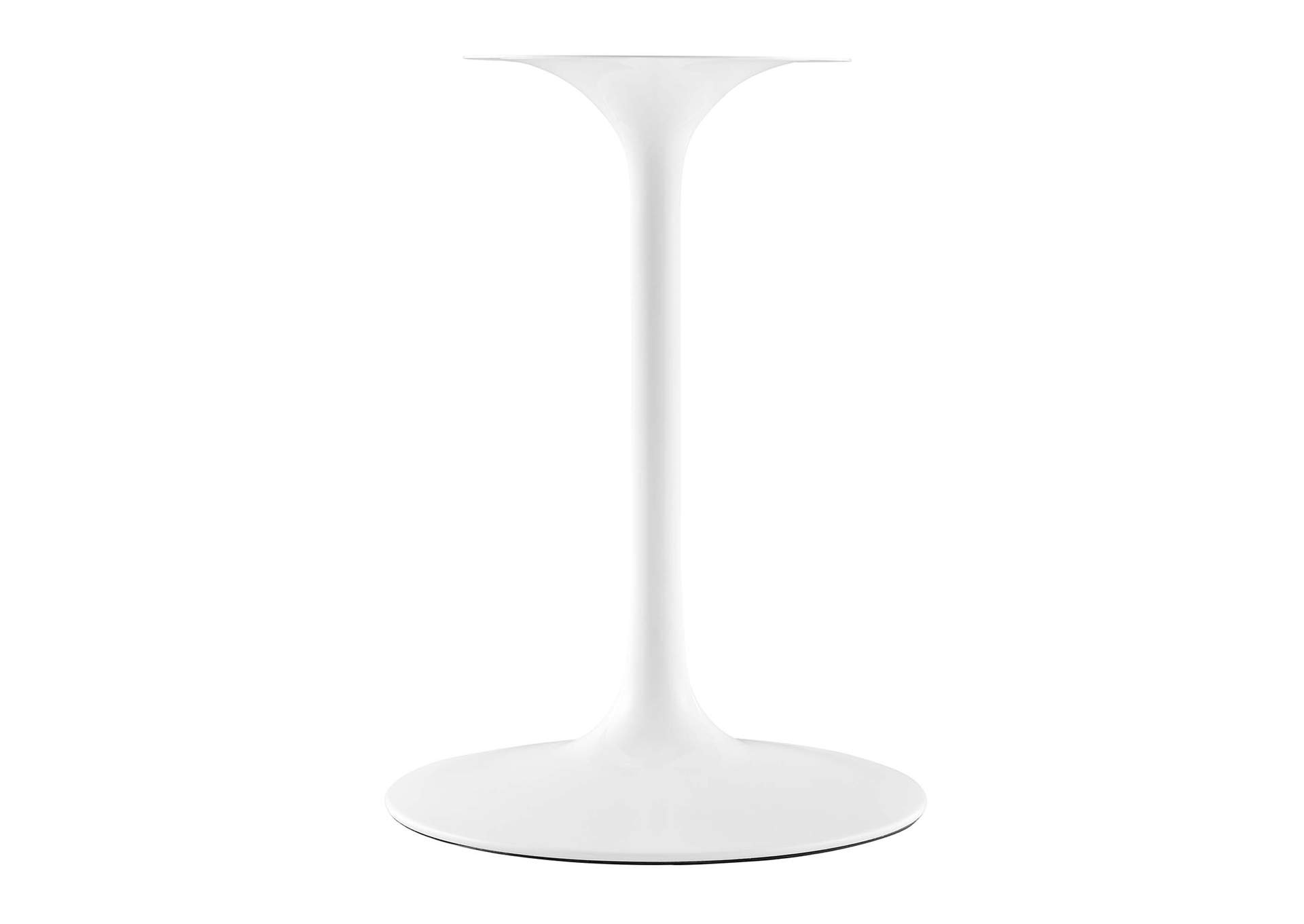 White Lippa 48" Oval Artificial Marble Dining Table,Modway