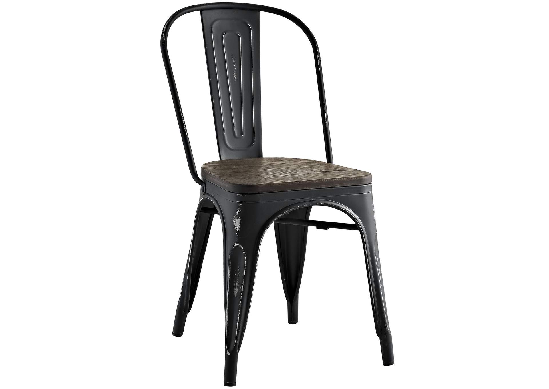 Black Promenade Bamboo Side Chair,Modway