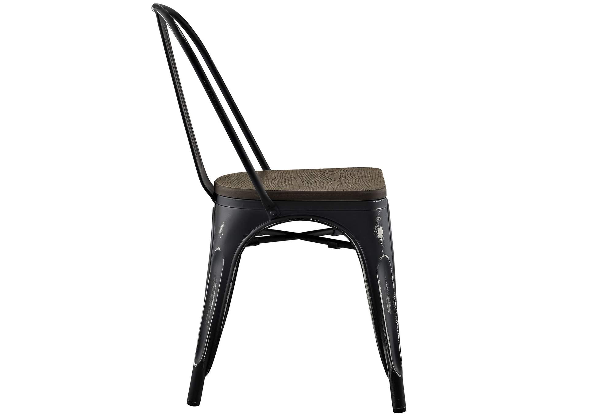 Black Promenade Bamboo Side Chair,Modway