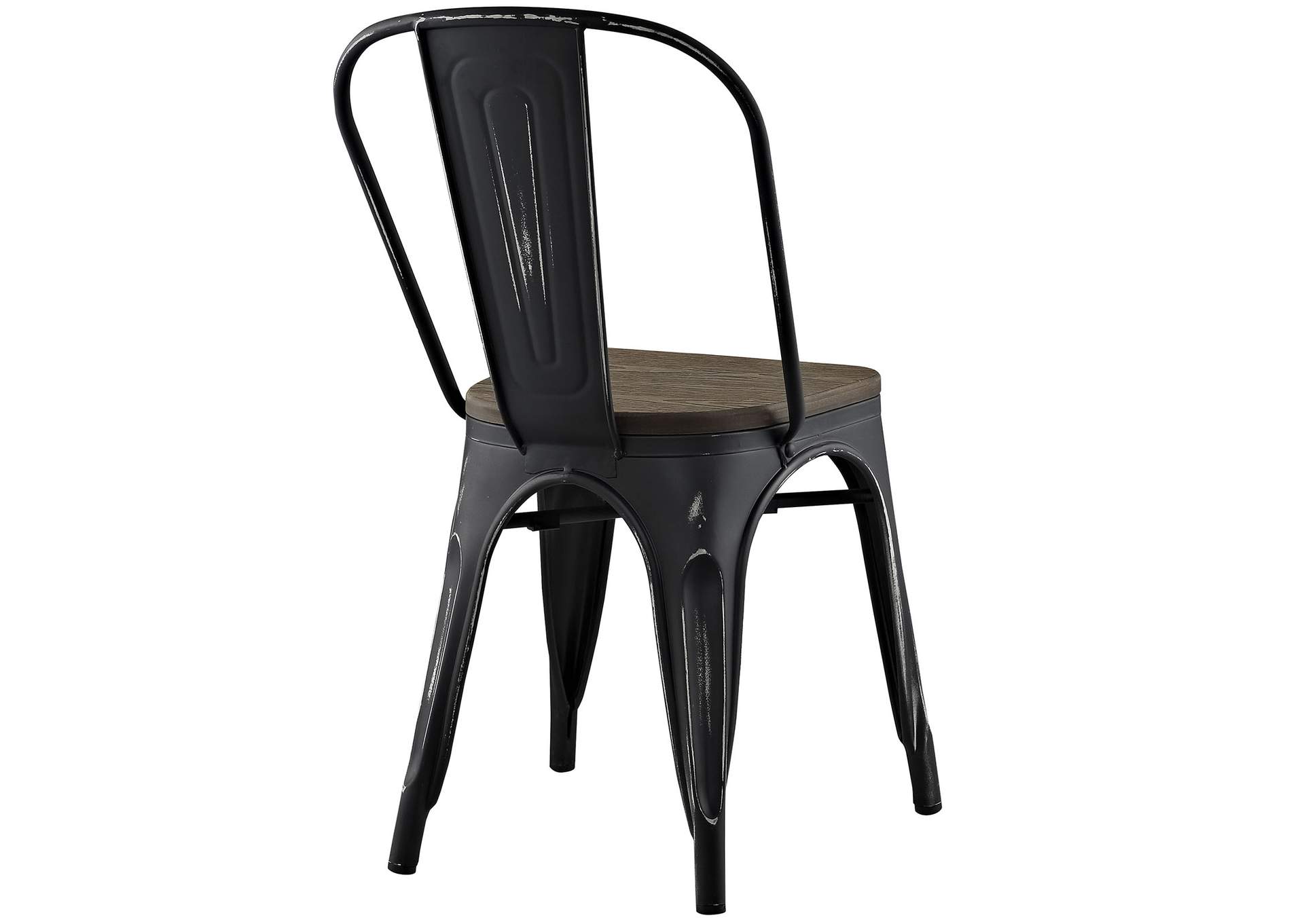 Black Promenade Bamboo Side Chair,Modway