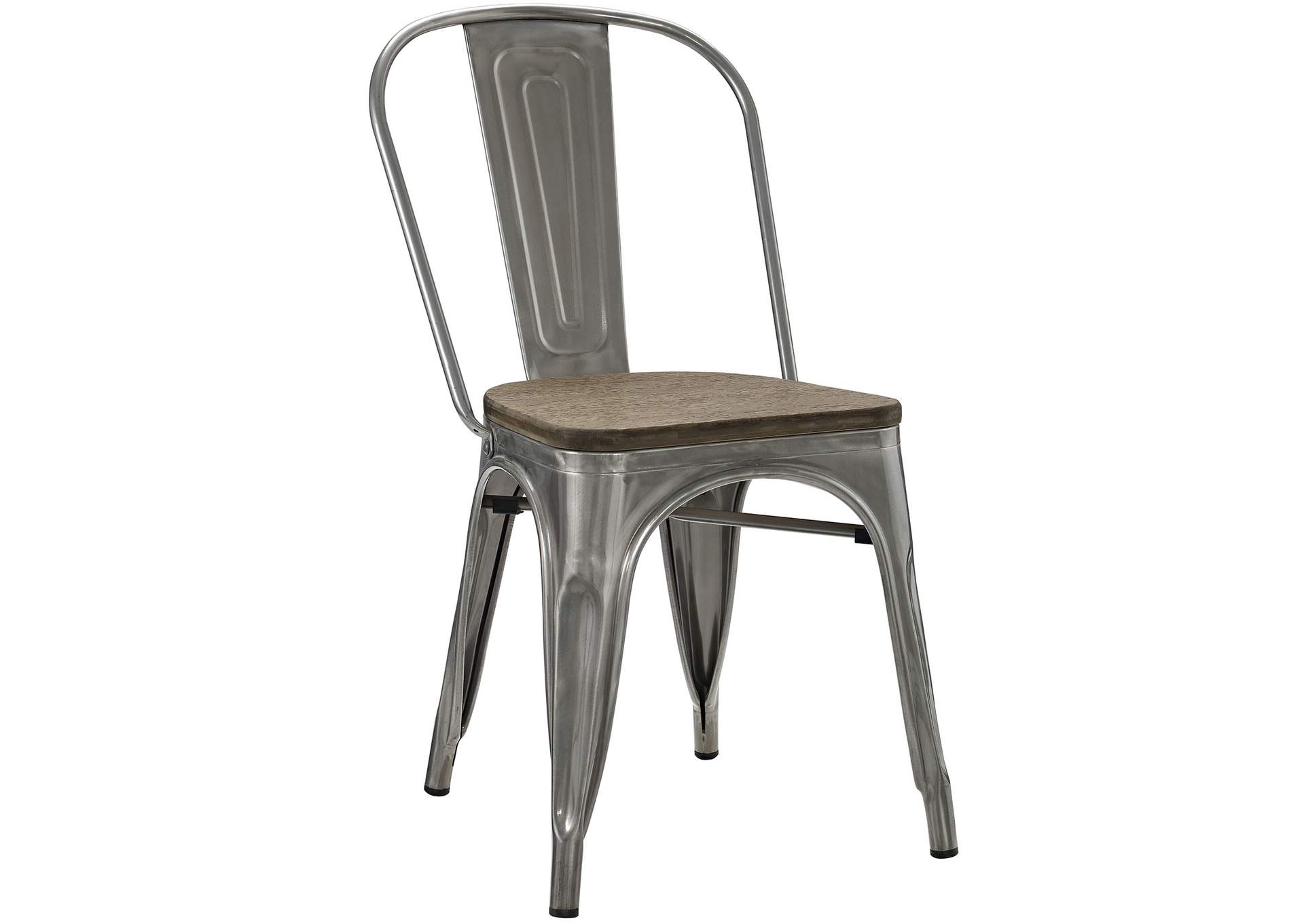 GunMetal Promenade Bamboo Side Chair,Modway