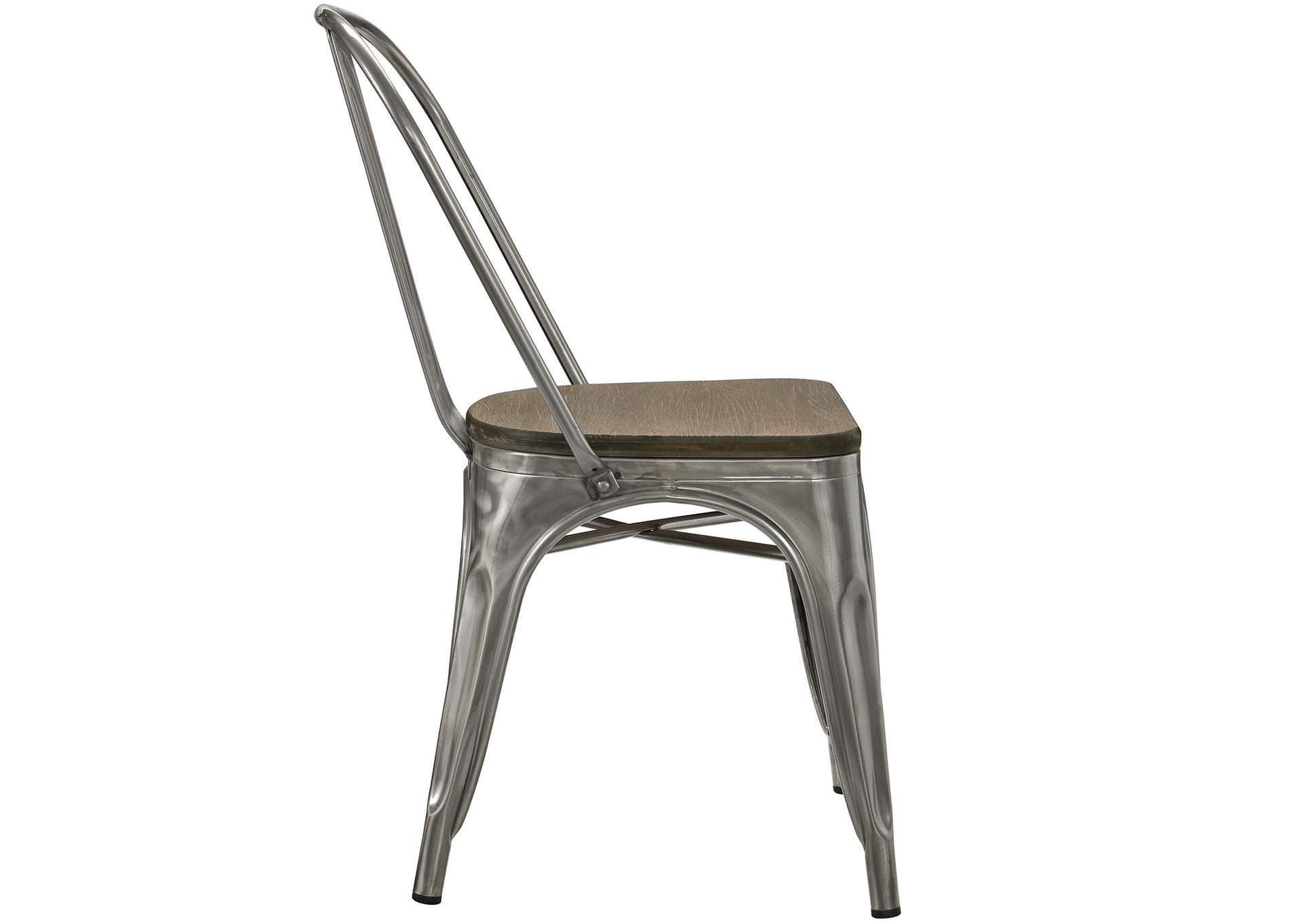 GunMetal Promenade Bamboo Side Chair,Modway