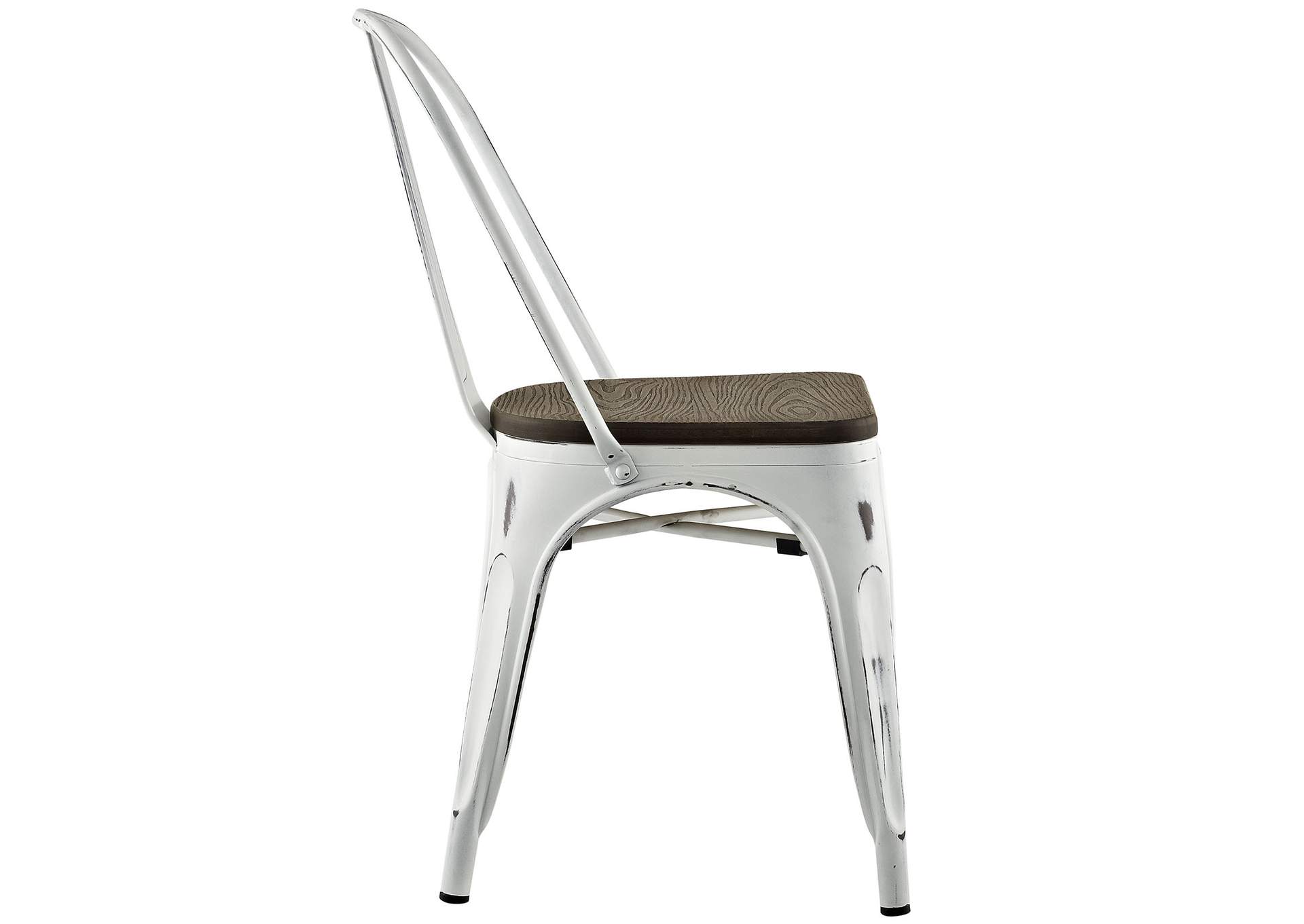 White Promenade Bamboo Side Chair,Modway