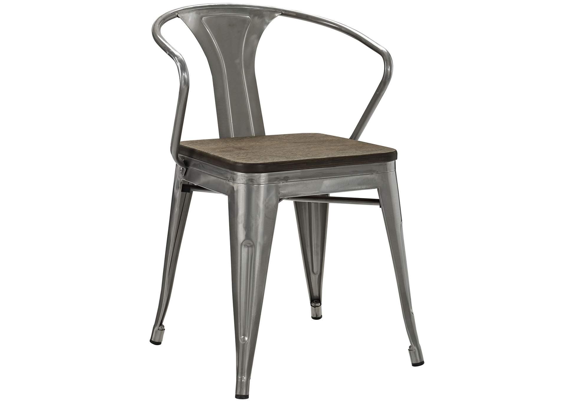 Gunmetal Promenade Bamboo Dining Chair,Modway