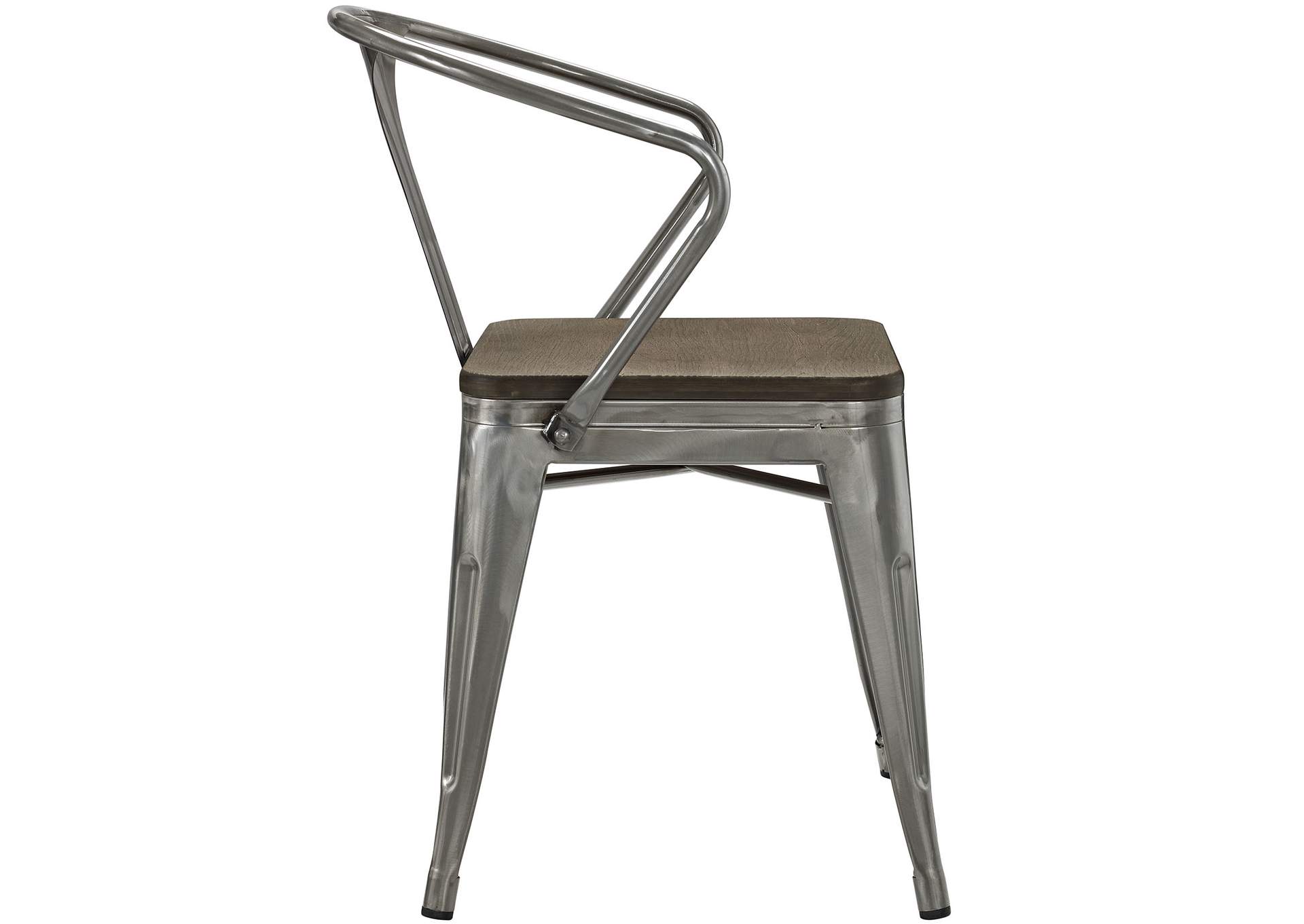 Gunmetal Promenade Bamboo Dining Chair,Modway