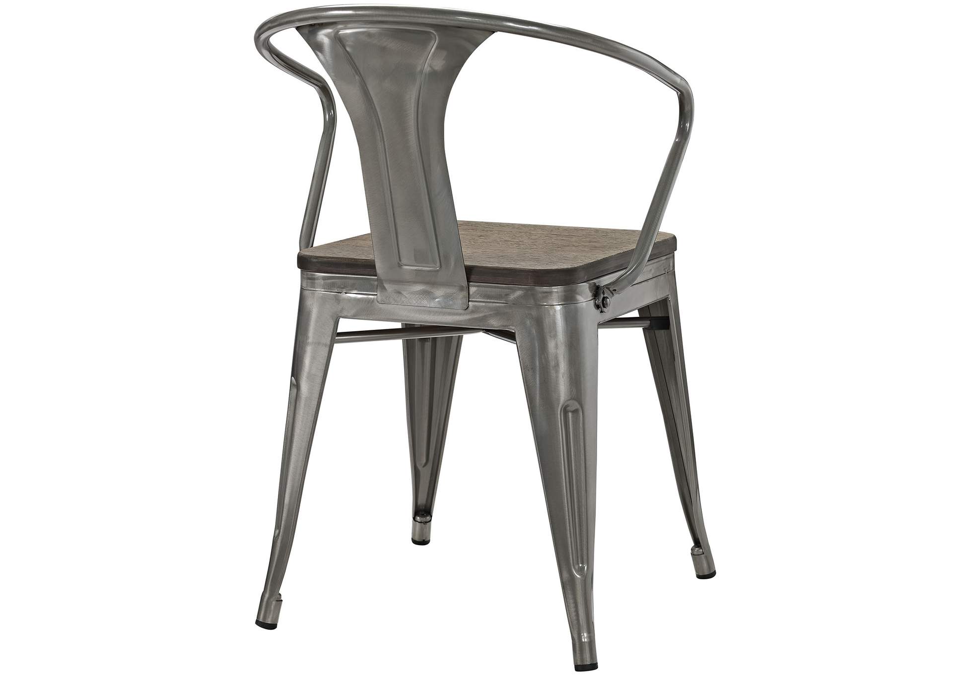 Gunmetal Promenade Bamboo Dining Chair,Modway