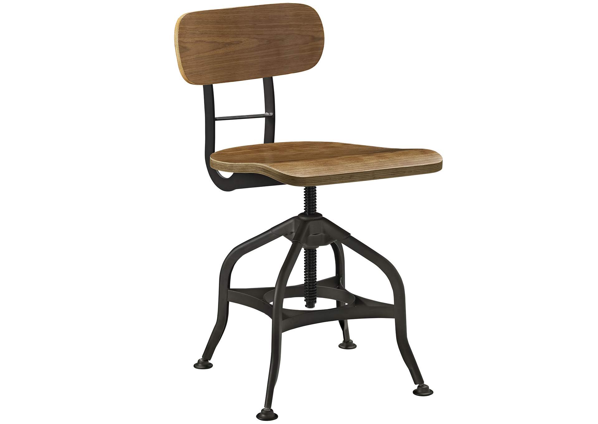 Brown Mark Wood Dining Stool,Modway