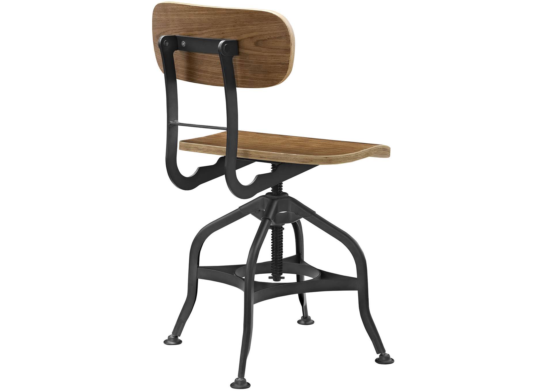 Brown Mark Wood Dining Stool,Modway