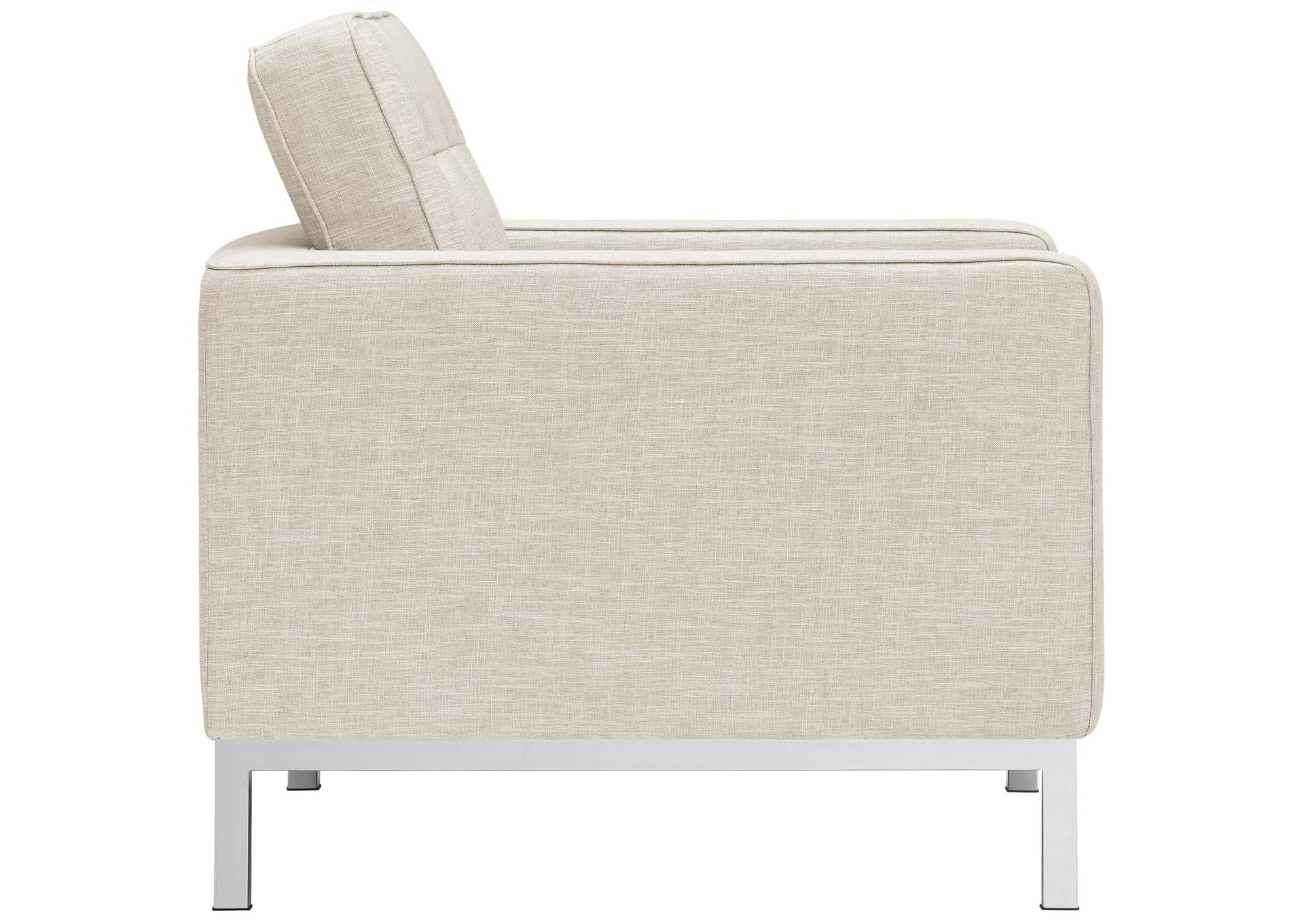 Beige Loft Upholstered Fabric Arm Chair,Modway