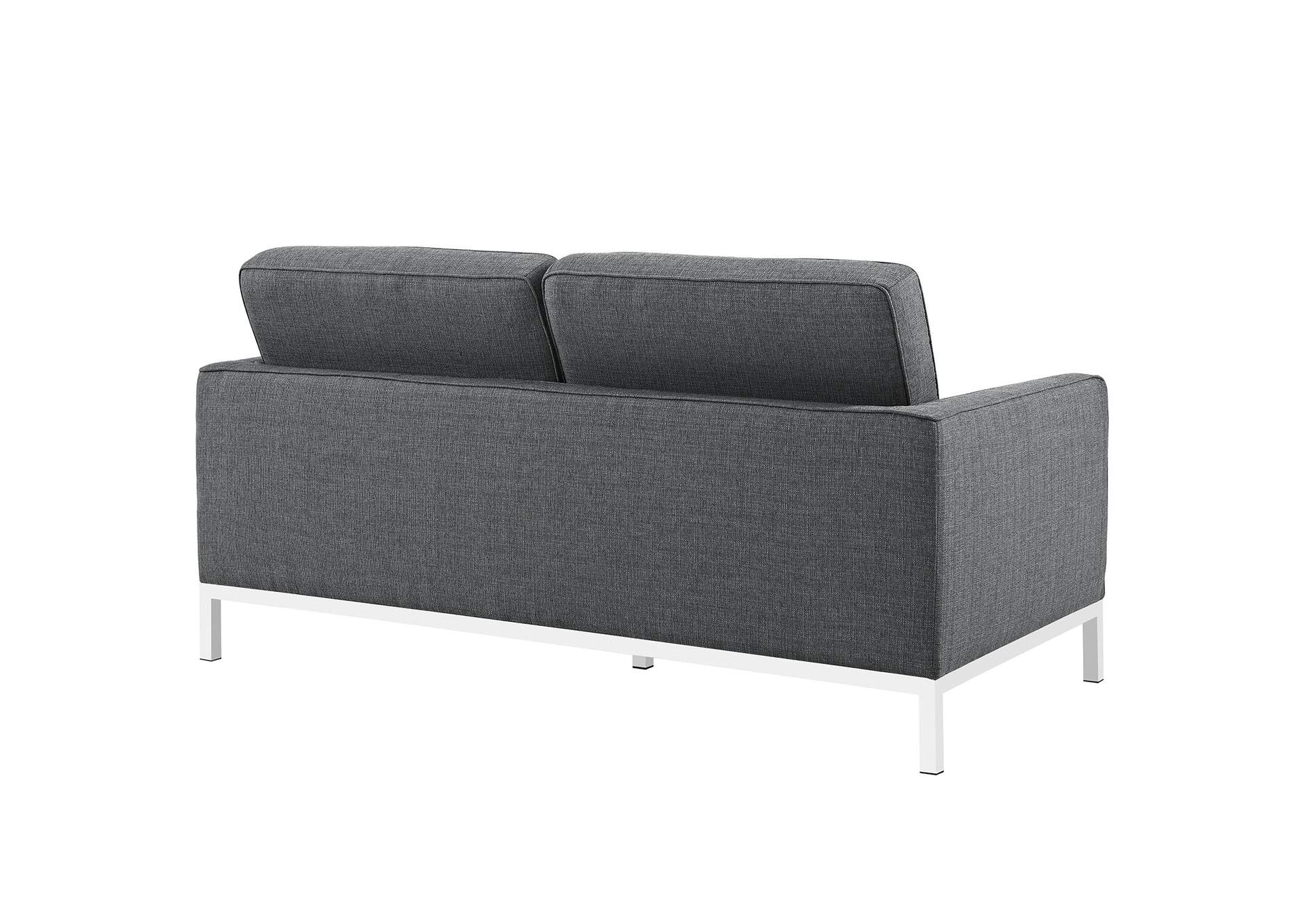 Gray Loft Upholstered Fabric Loveseat,Modway