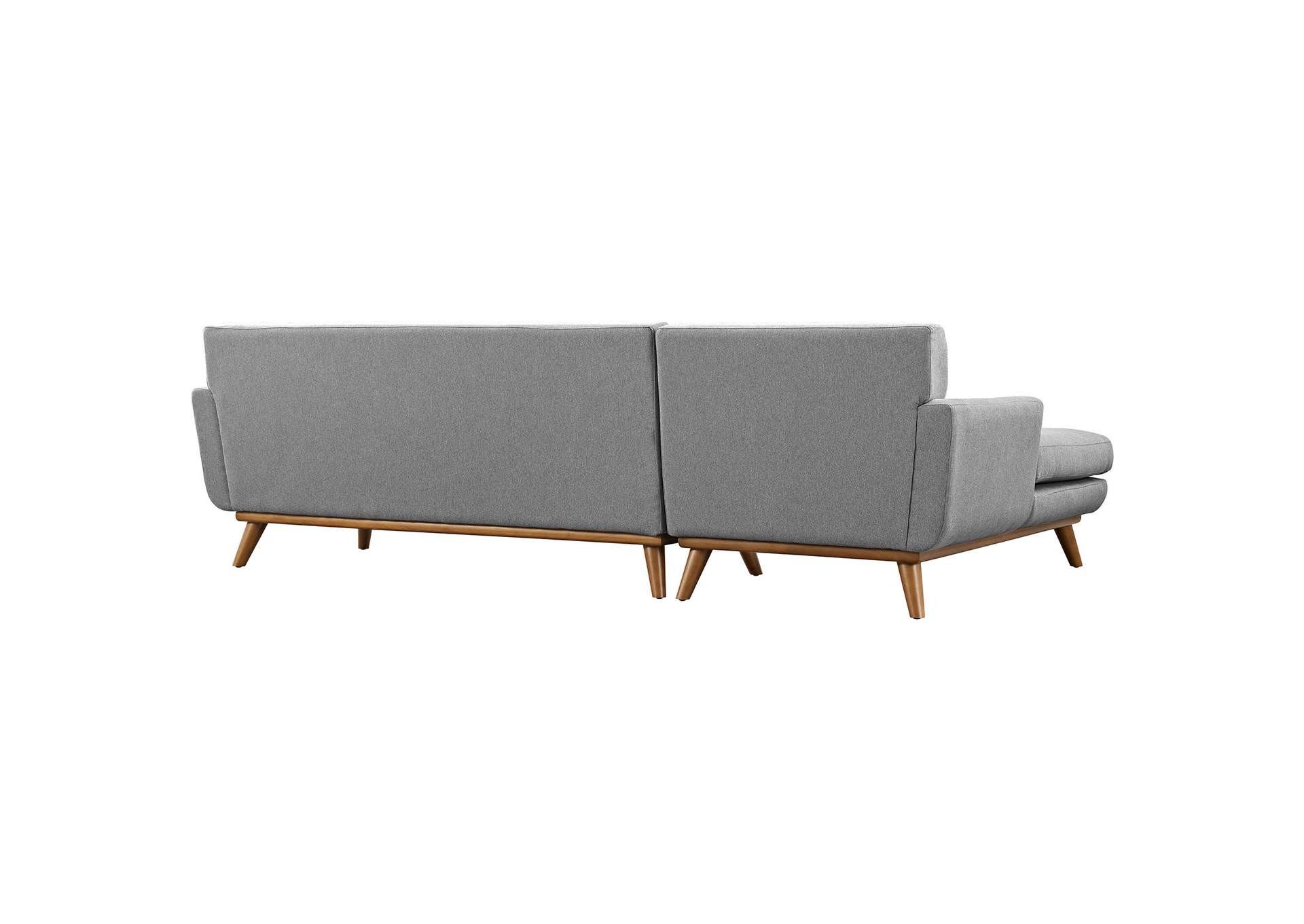 Expectation Gray Engage Left-Facing Upholstered Fabric Sectional Sofa,Modway