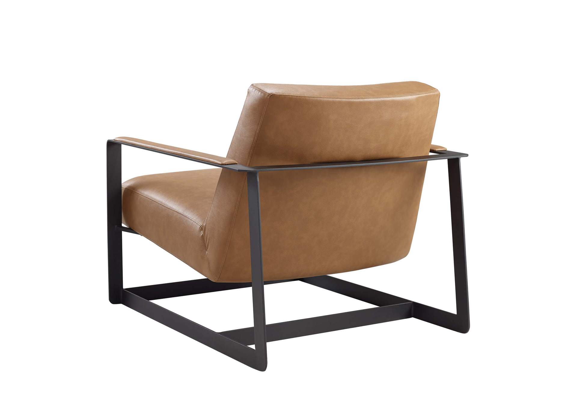 Tan Seg Vegan Leather Accent Chair,Modway