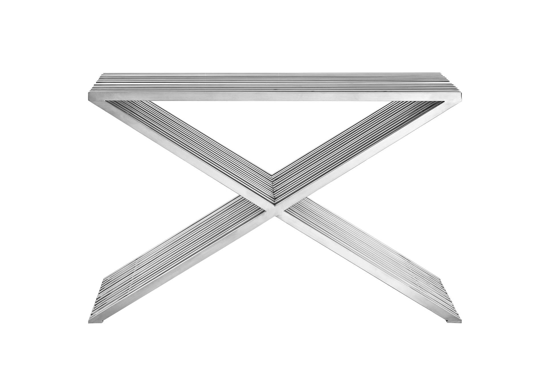 Silver Press Console Table,Modway