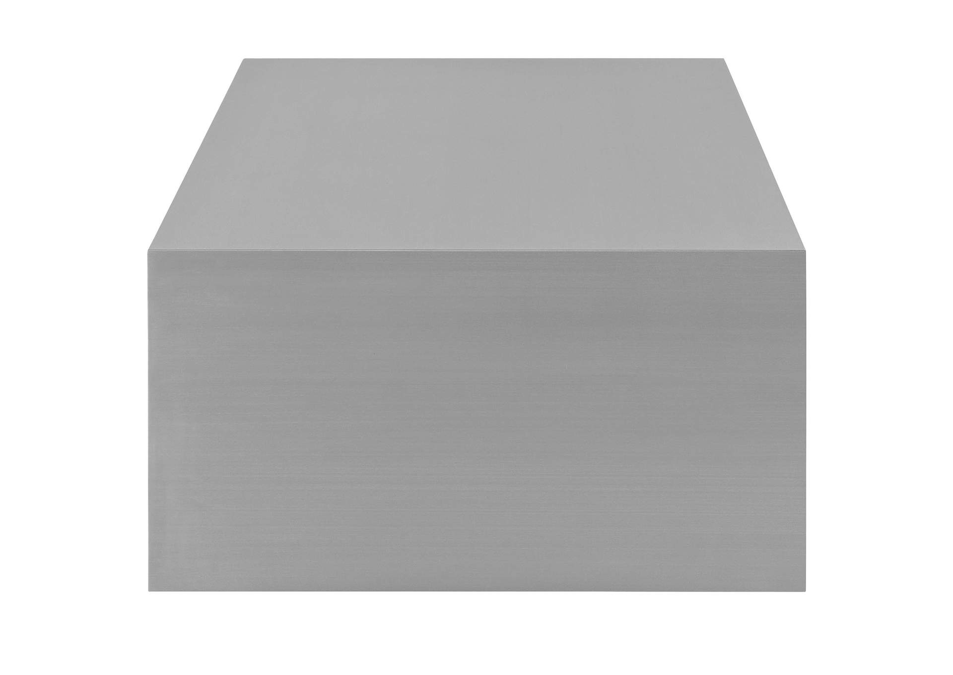 Silver Cast Stainless Steel Coffee Table,Modway