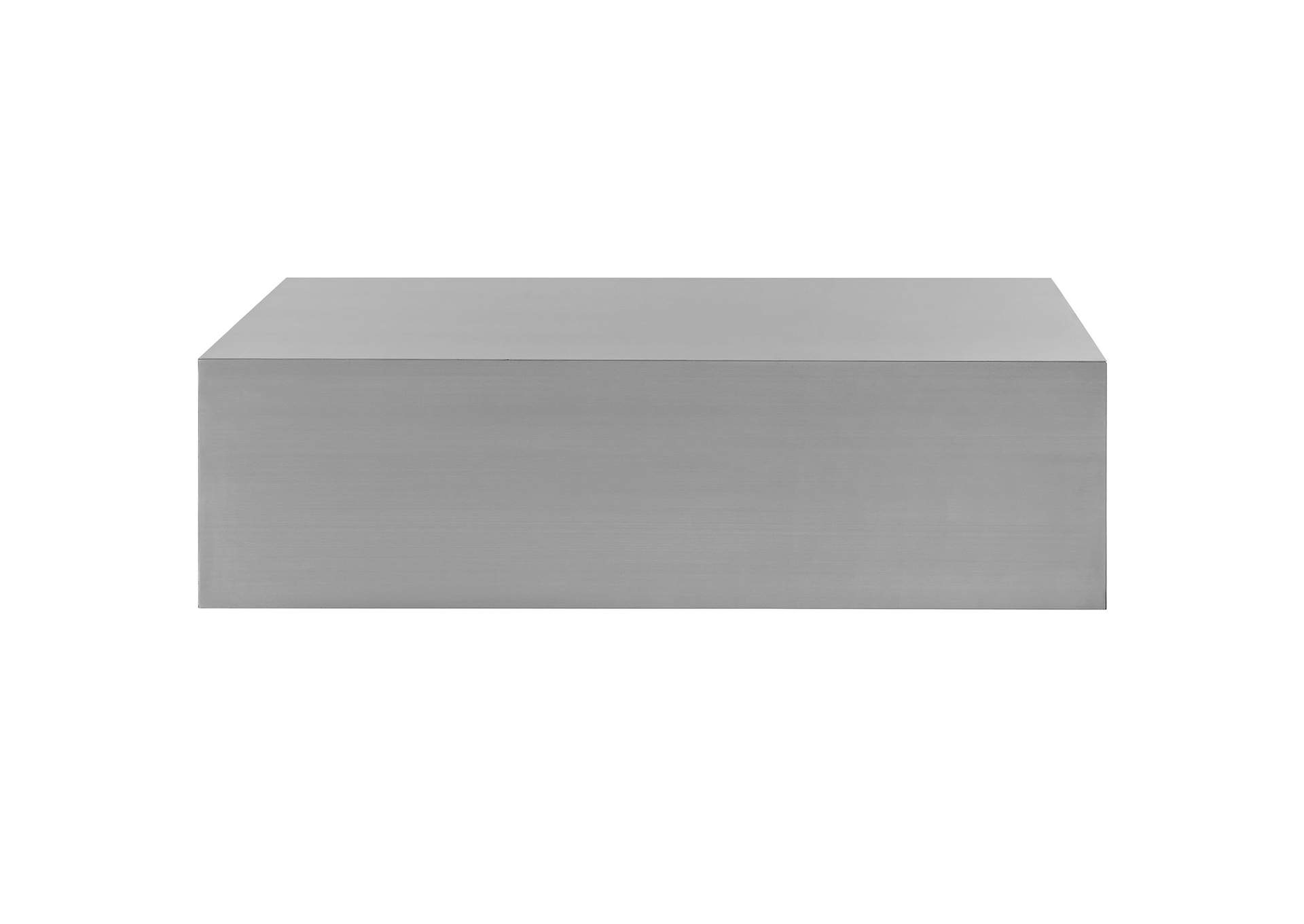 Silver Cast Stainless Steel Coffee Table,Modway