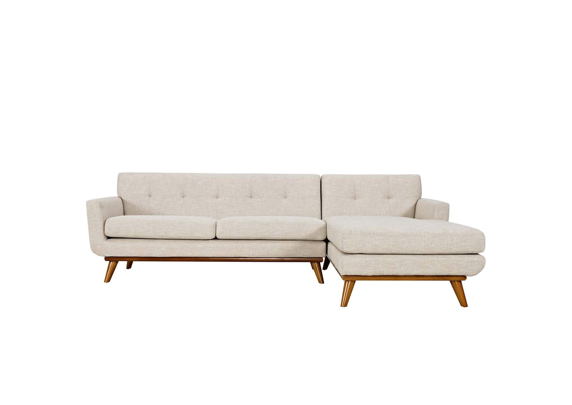 Engage Beige Right-Facing Sectional Sofa,Modway